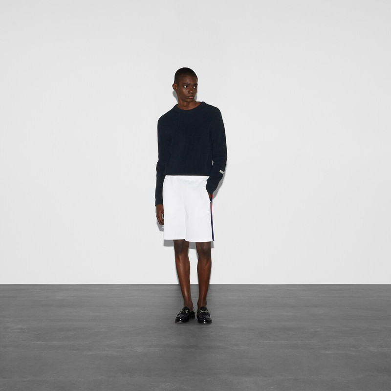 GUCCI Neoprene shorts with Web outlook