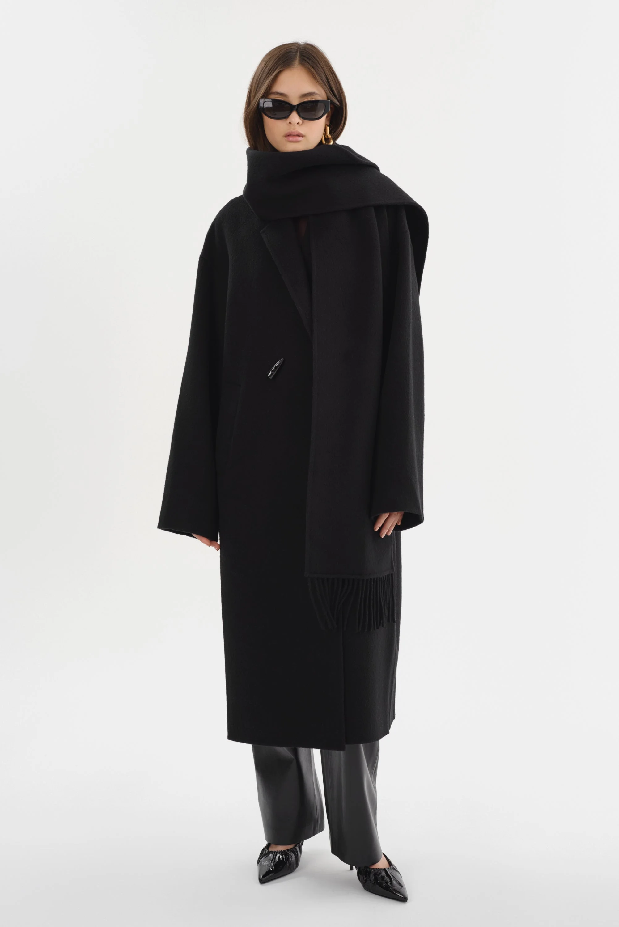 TWILA | Wool Scarf Coat - 1