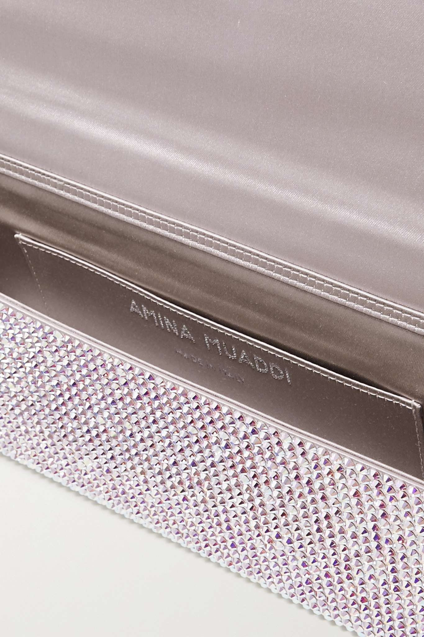 Amini Paloma crystal-embellished satin clutch - 5