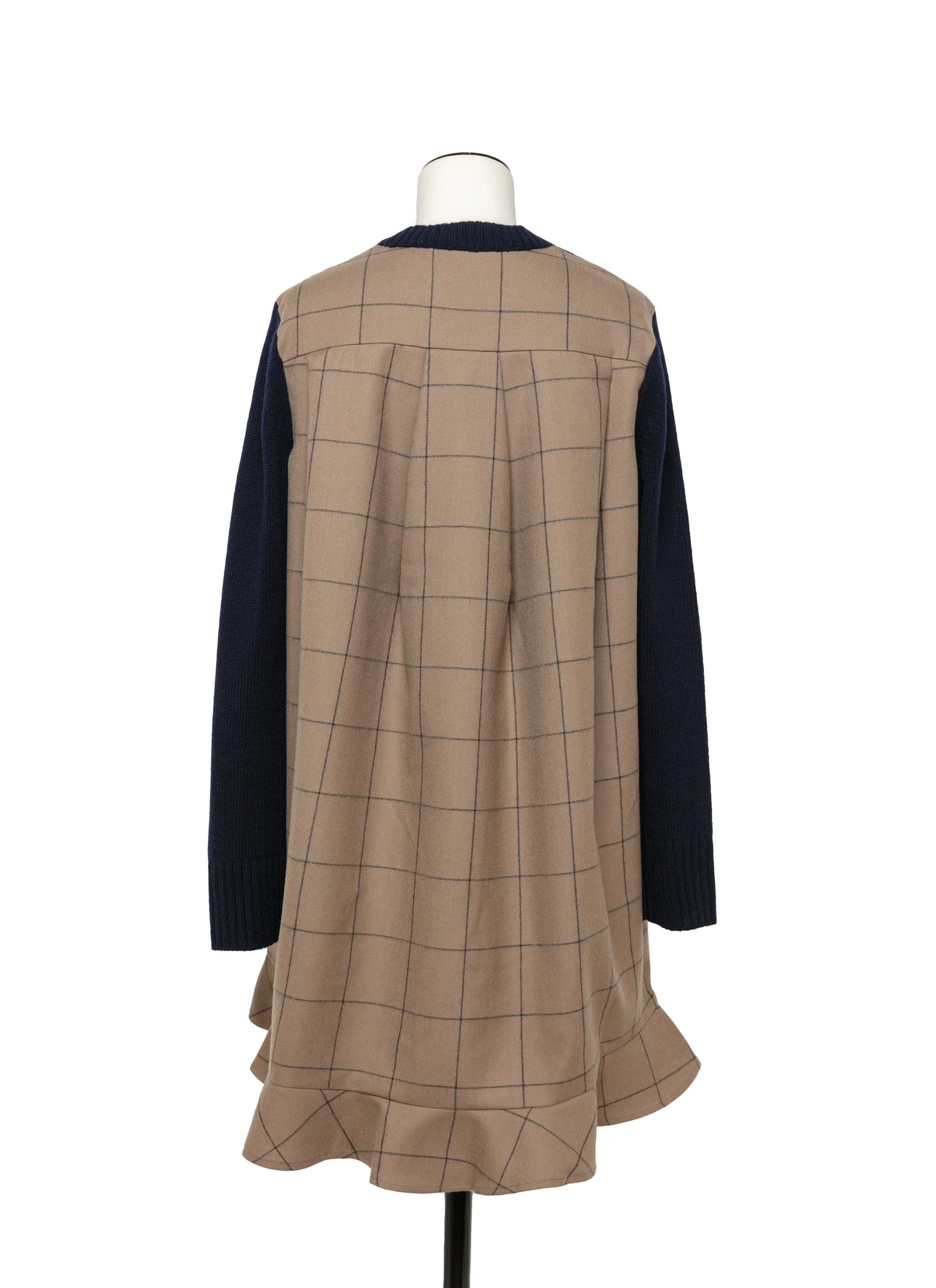 Windowpane Knit Dress - 4