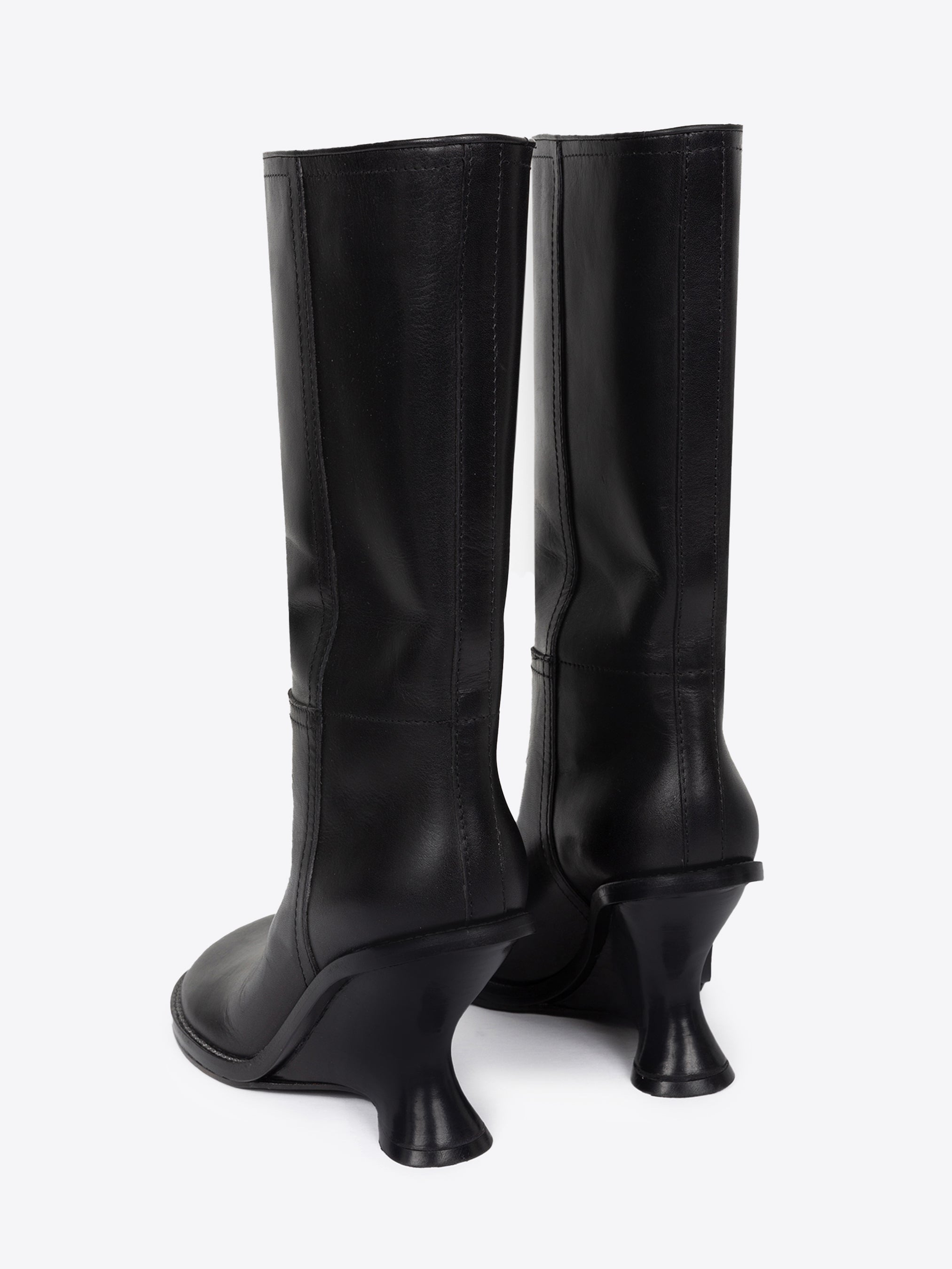 LEATHER WEDGE BOOTS - 4