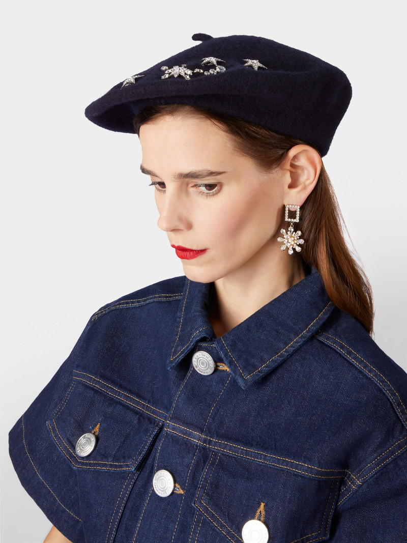 Roger Vivier Constellation Beret in Felt outlook