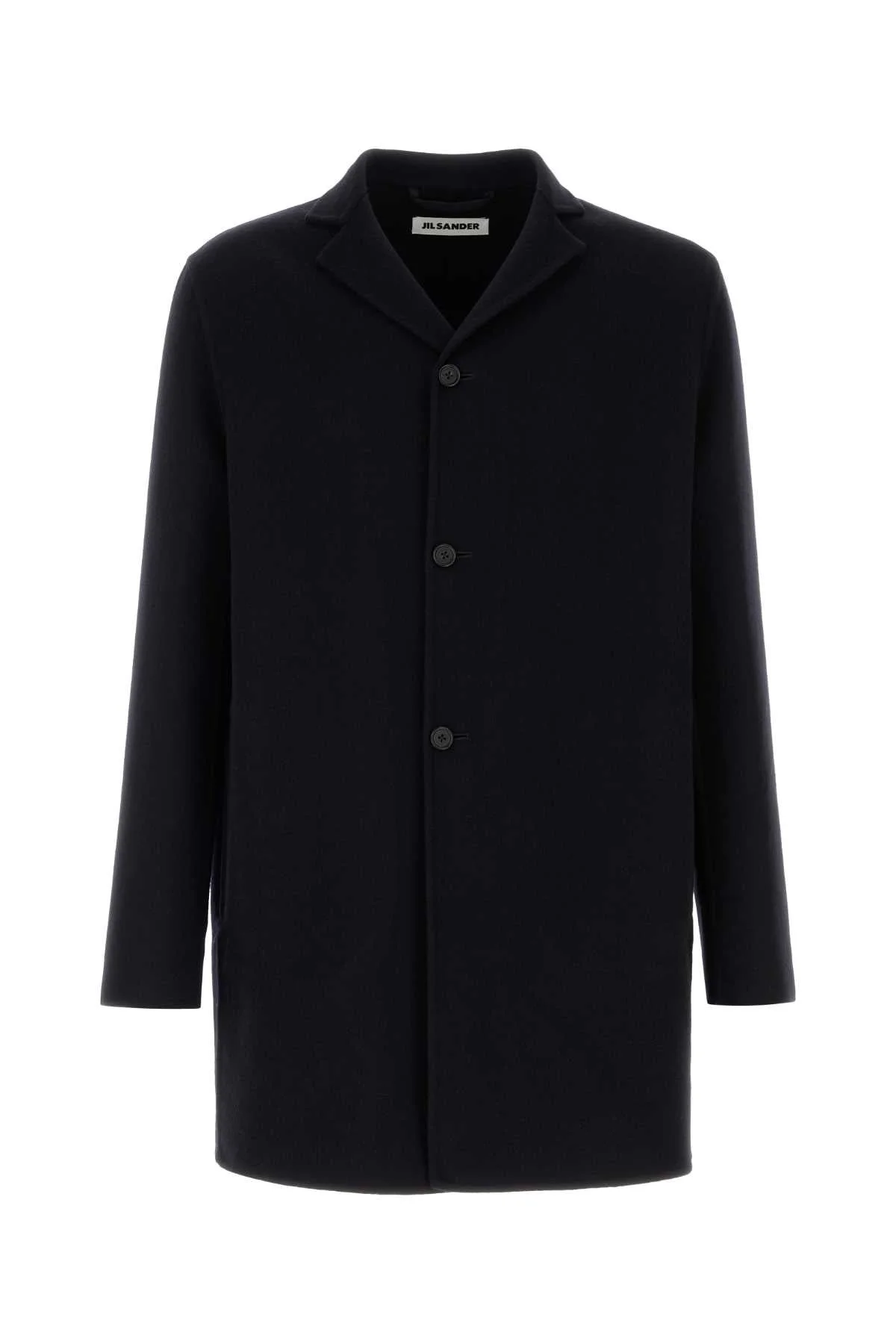 Jil Sander Men Midnight Blue Cashmere Blend Coat - 1