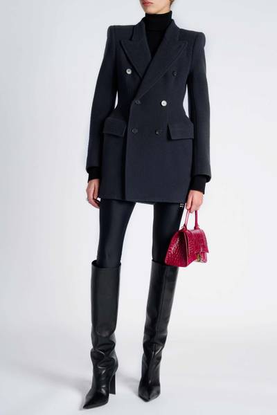 BALENCIAGA Hourglass double-breasted wool blazer outlook