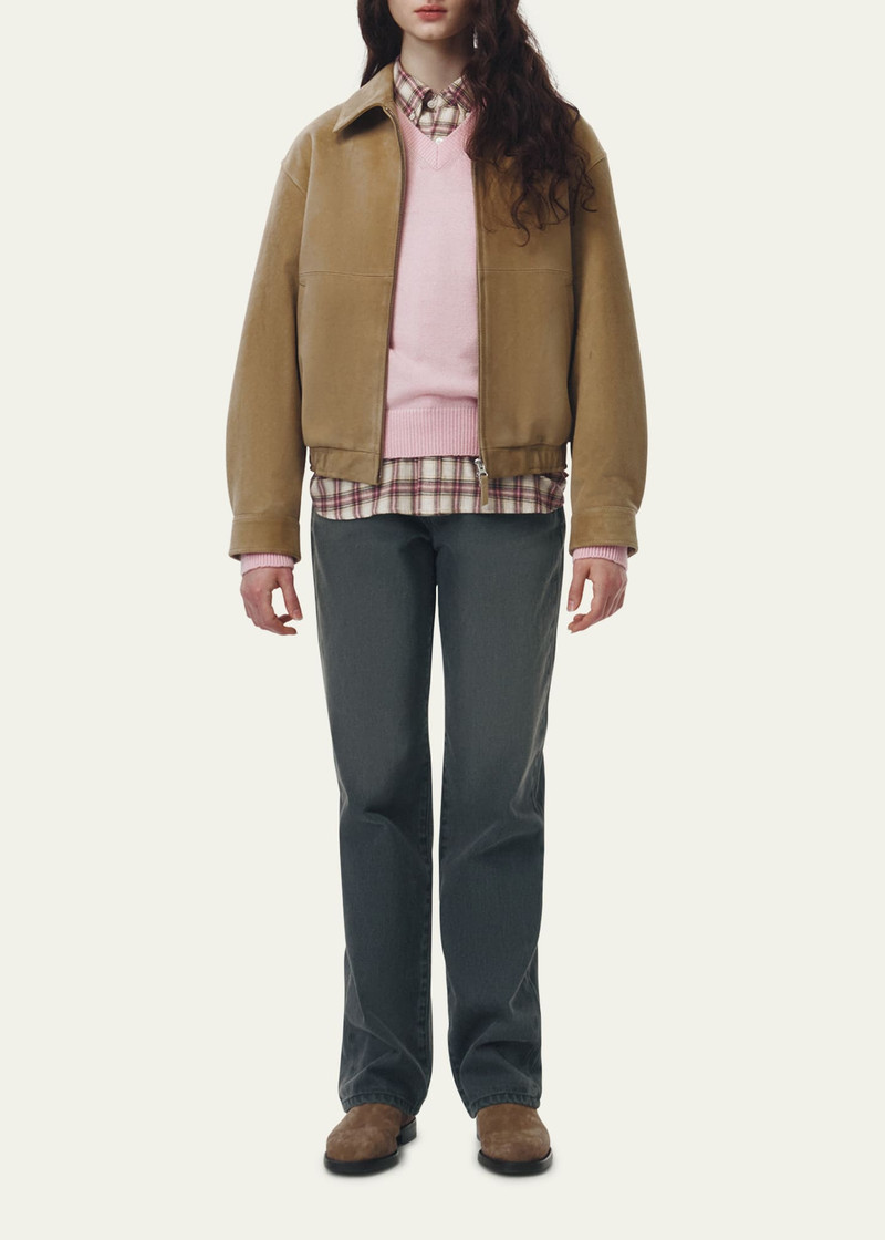 Dunst Unisex Suede Bomber Jacket outlook