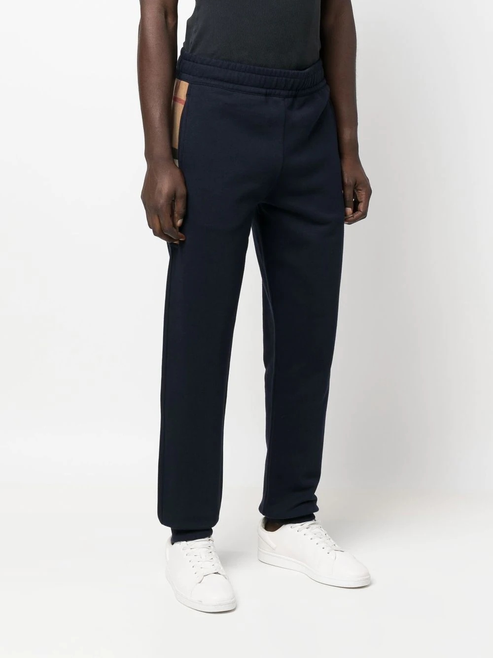 house check-panelled track pants - 3