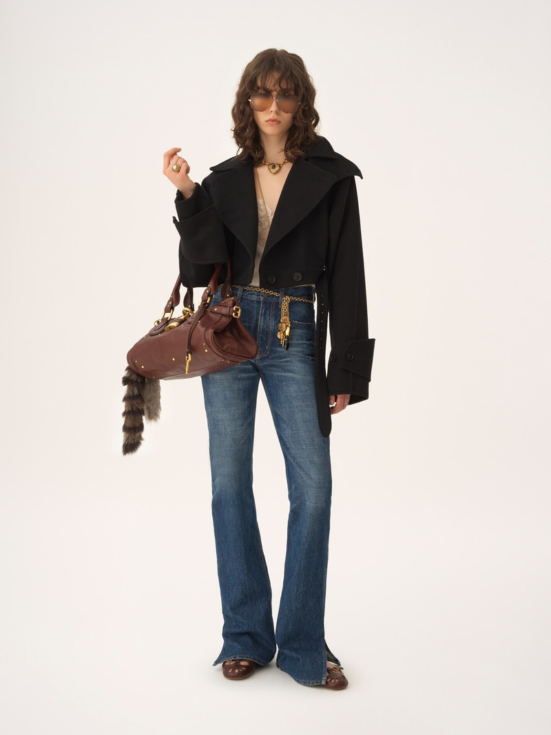 Chloé CROPPED COAT IN DOUBLE-FACE WOOL outlook