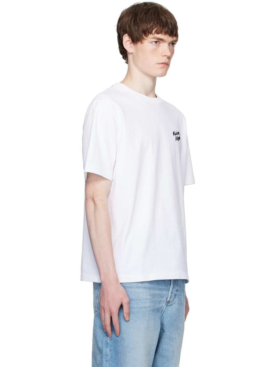 White 'Maison Kitsuné' Handwriting Comfort T-shirt - 2
