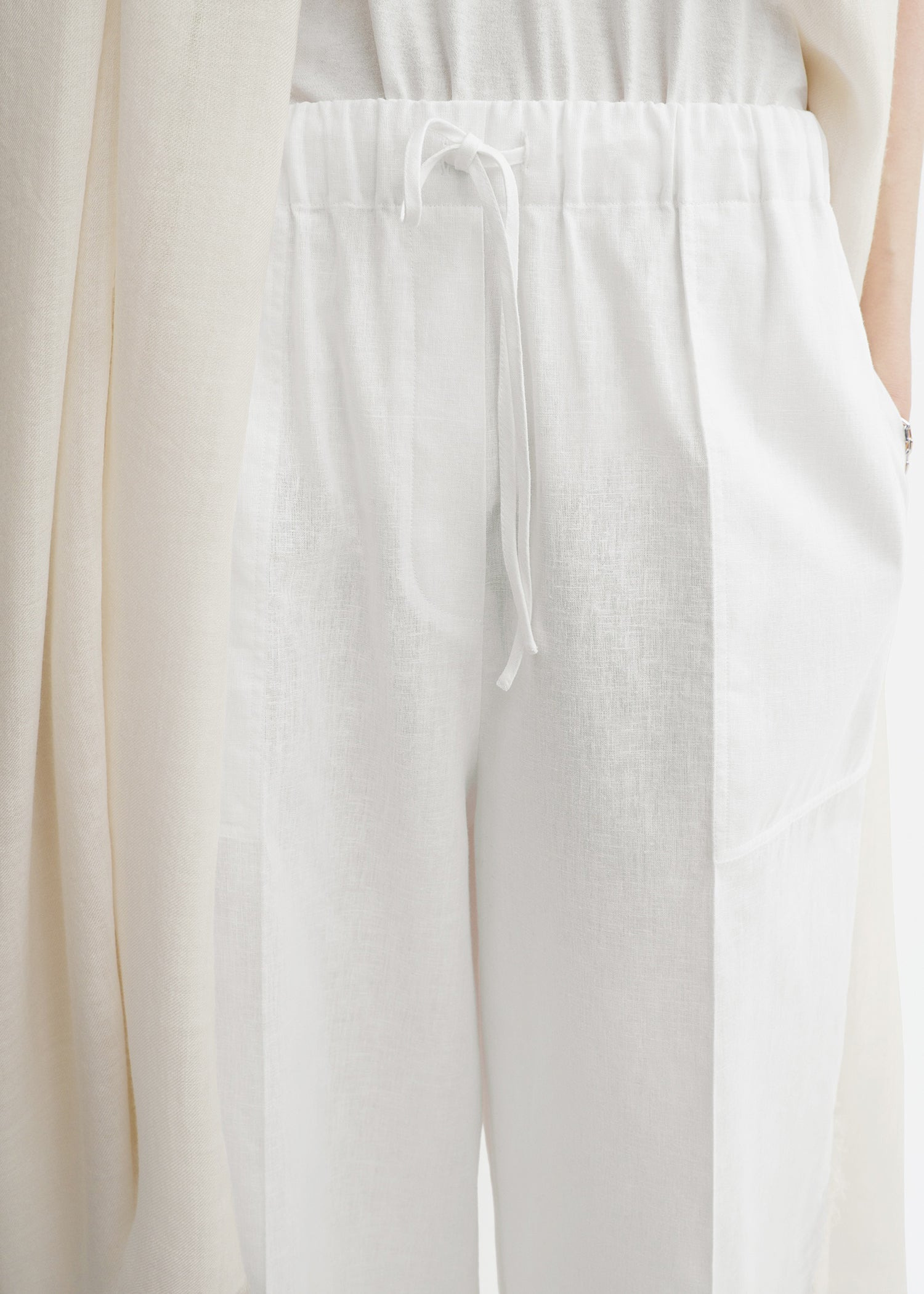 Wide summer trousers white - 4