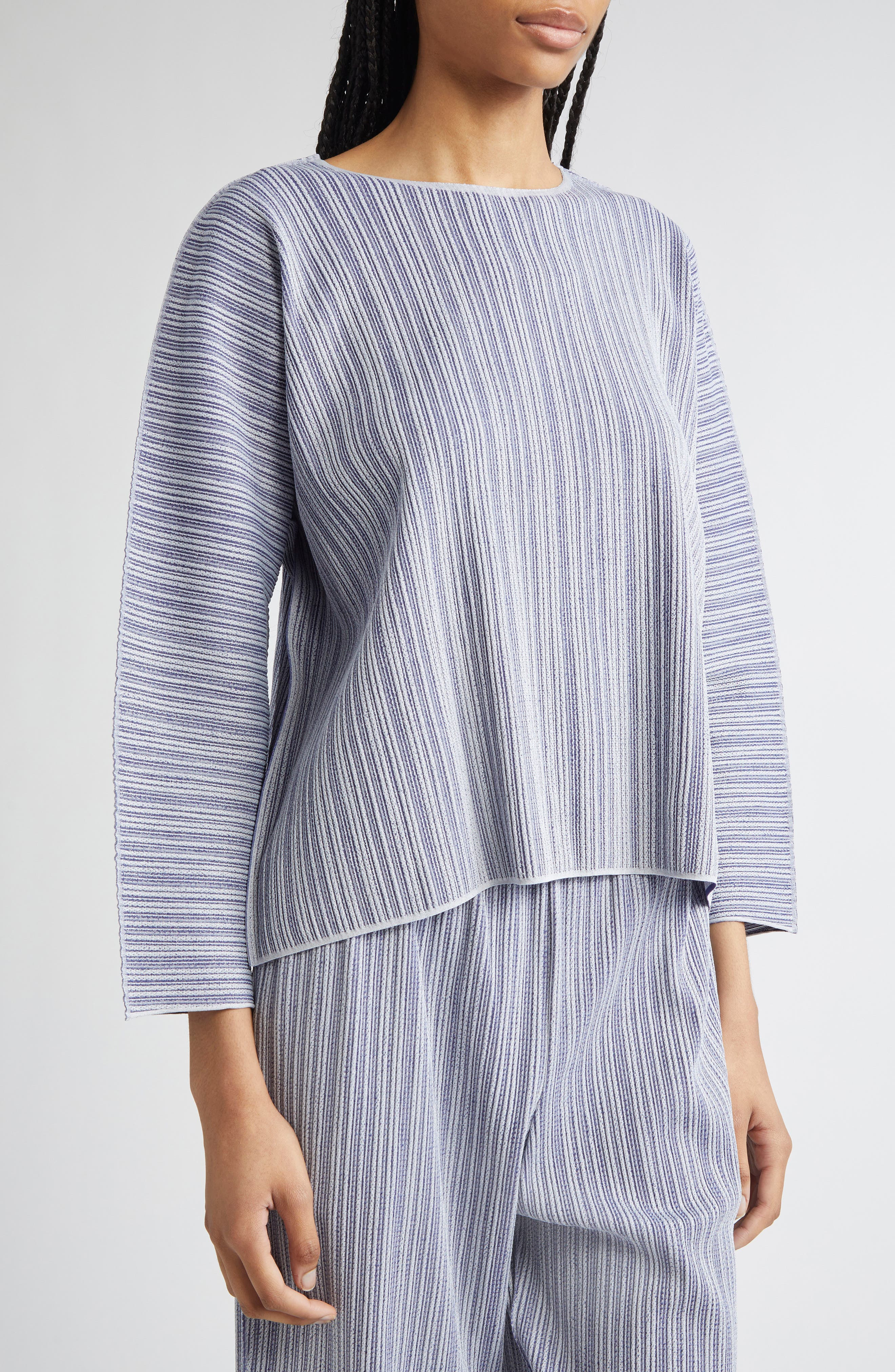 Pleats Please Issey Miyake A-POC Pleated Top in Blue at Nordstrom - 5