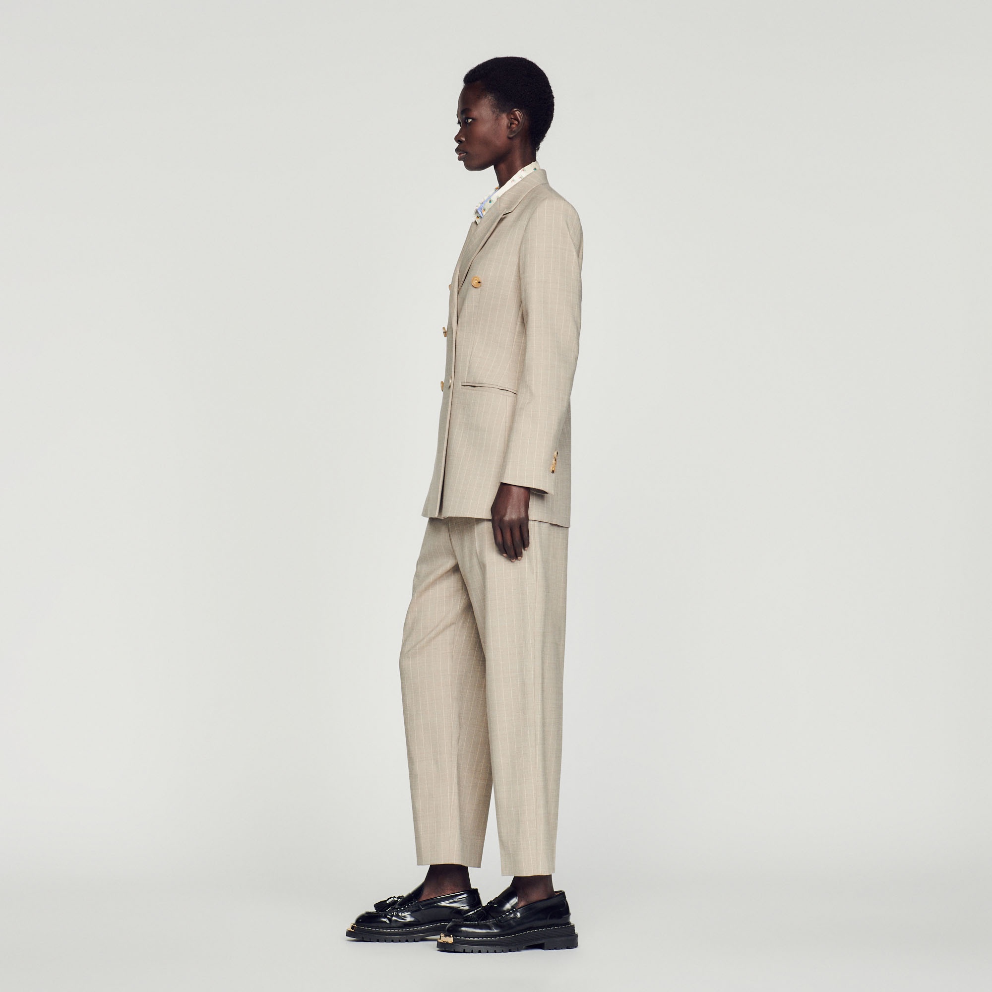 Tailored pinstripe jacket - 7