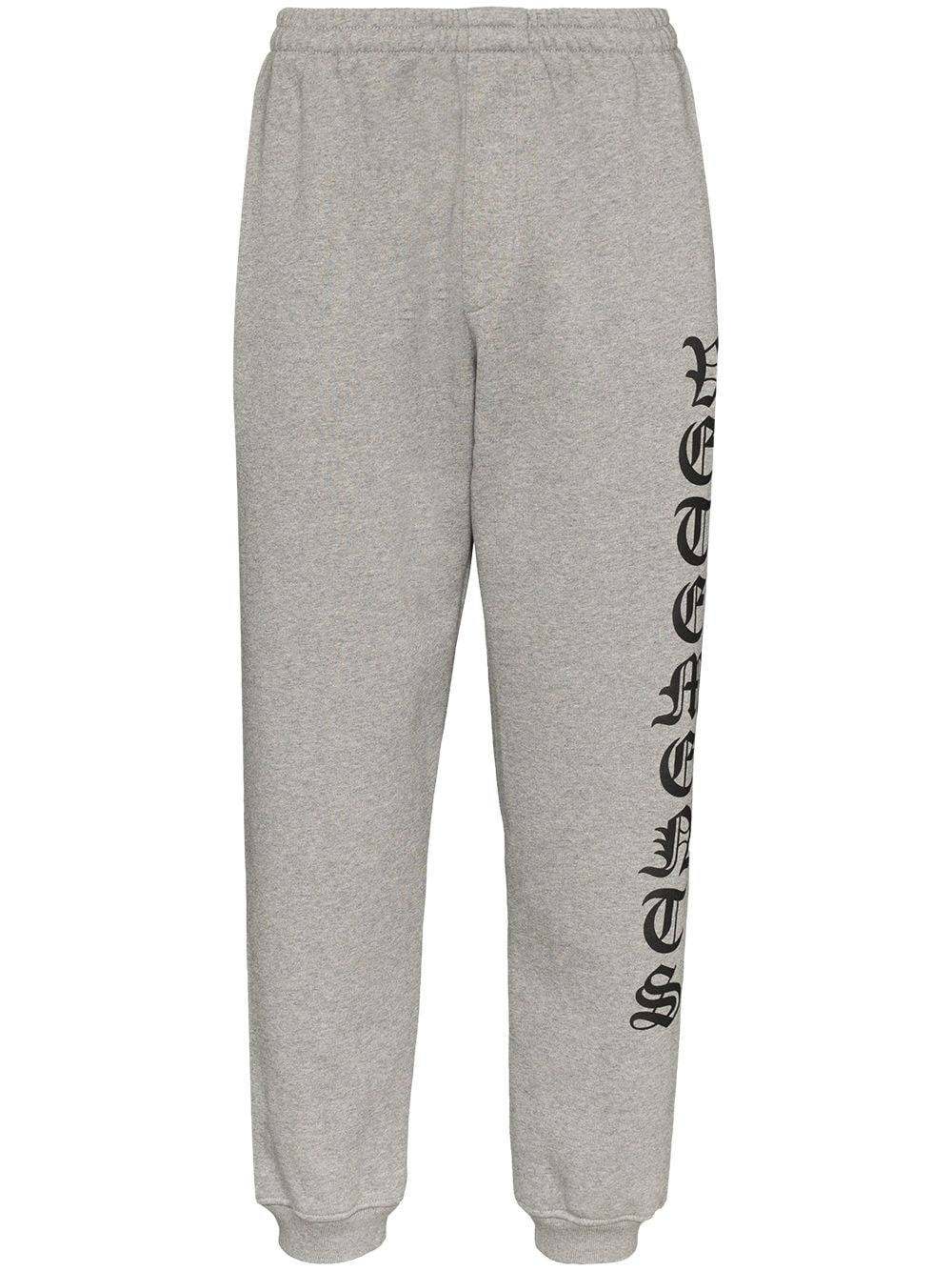 gothic logo track pants - 1