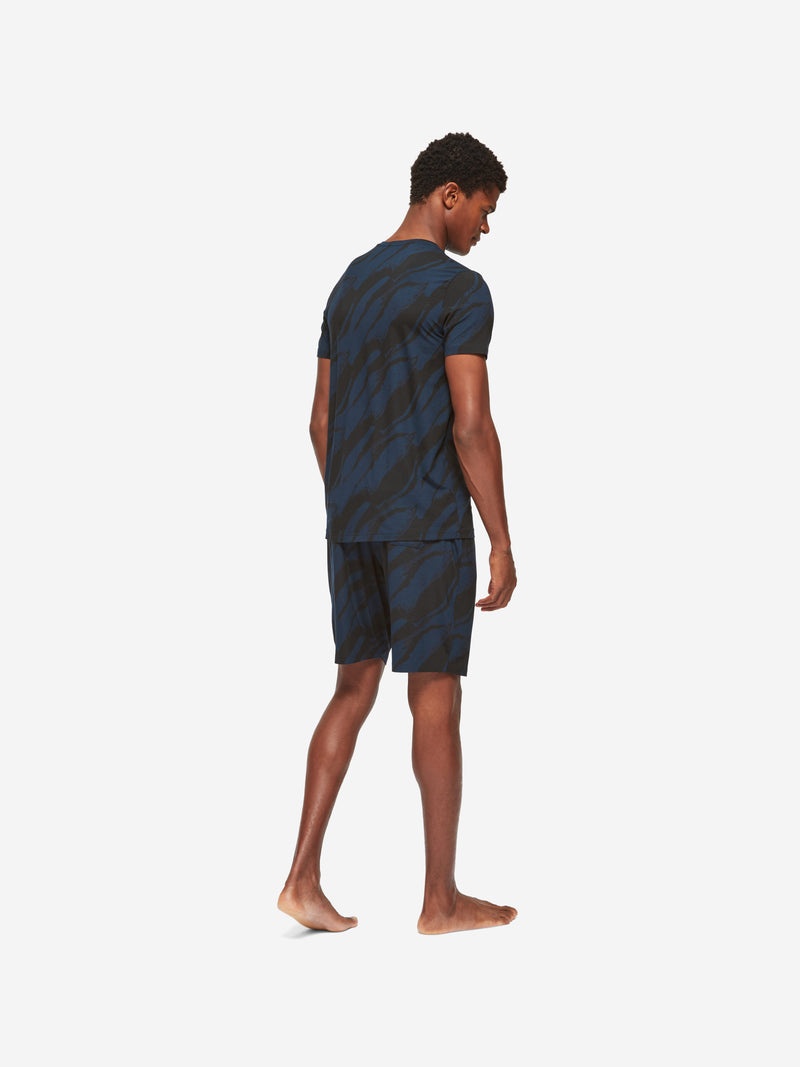 Men's Lounge Shorts London 8 Micro Modal Navy - 4