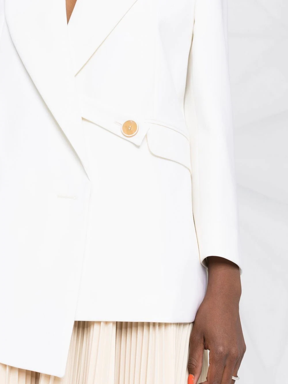 asymmetric double-breasted blazer - 5