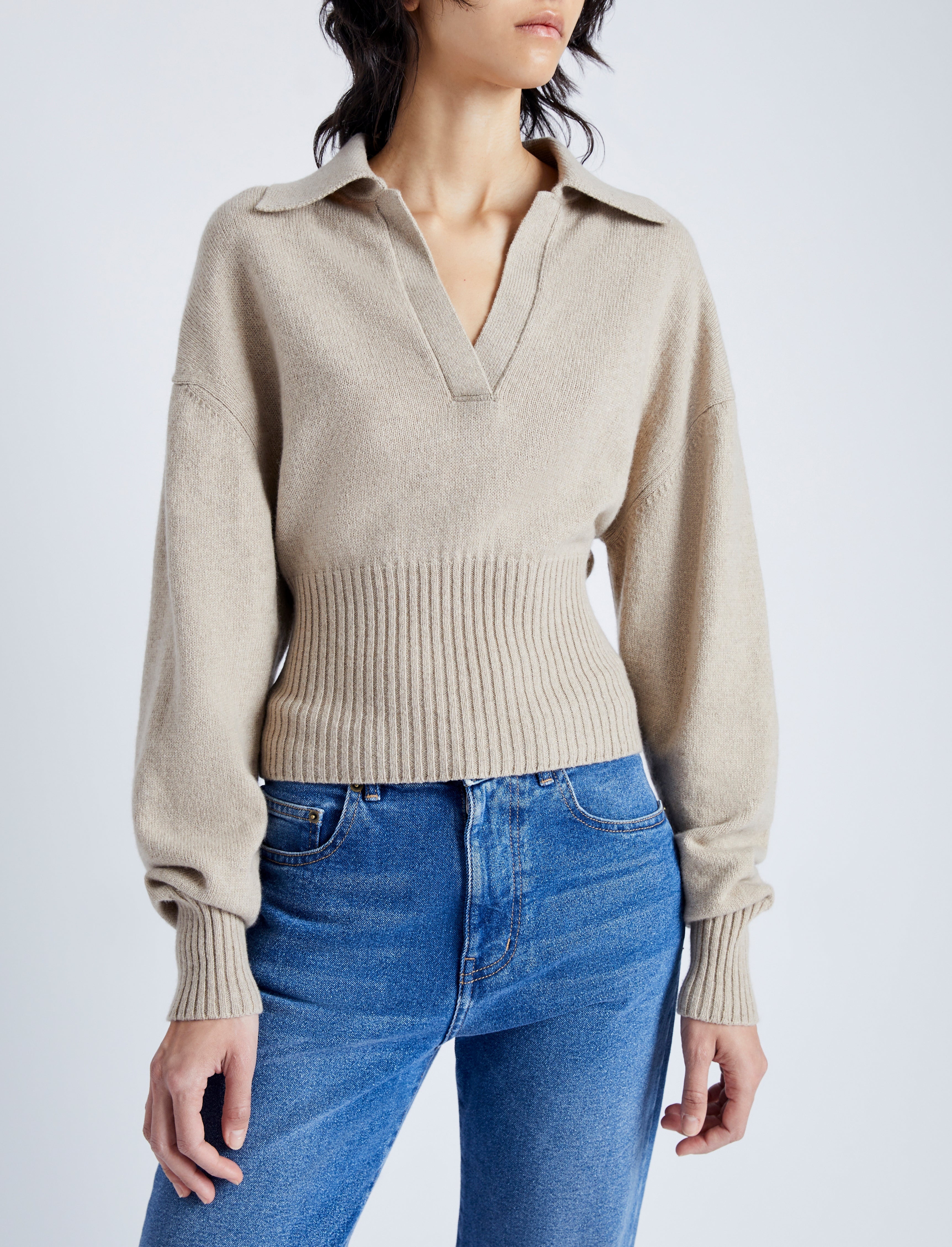 Jeanne Polo Sweater in Eco Cashmere - 6