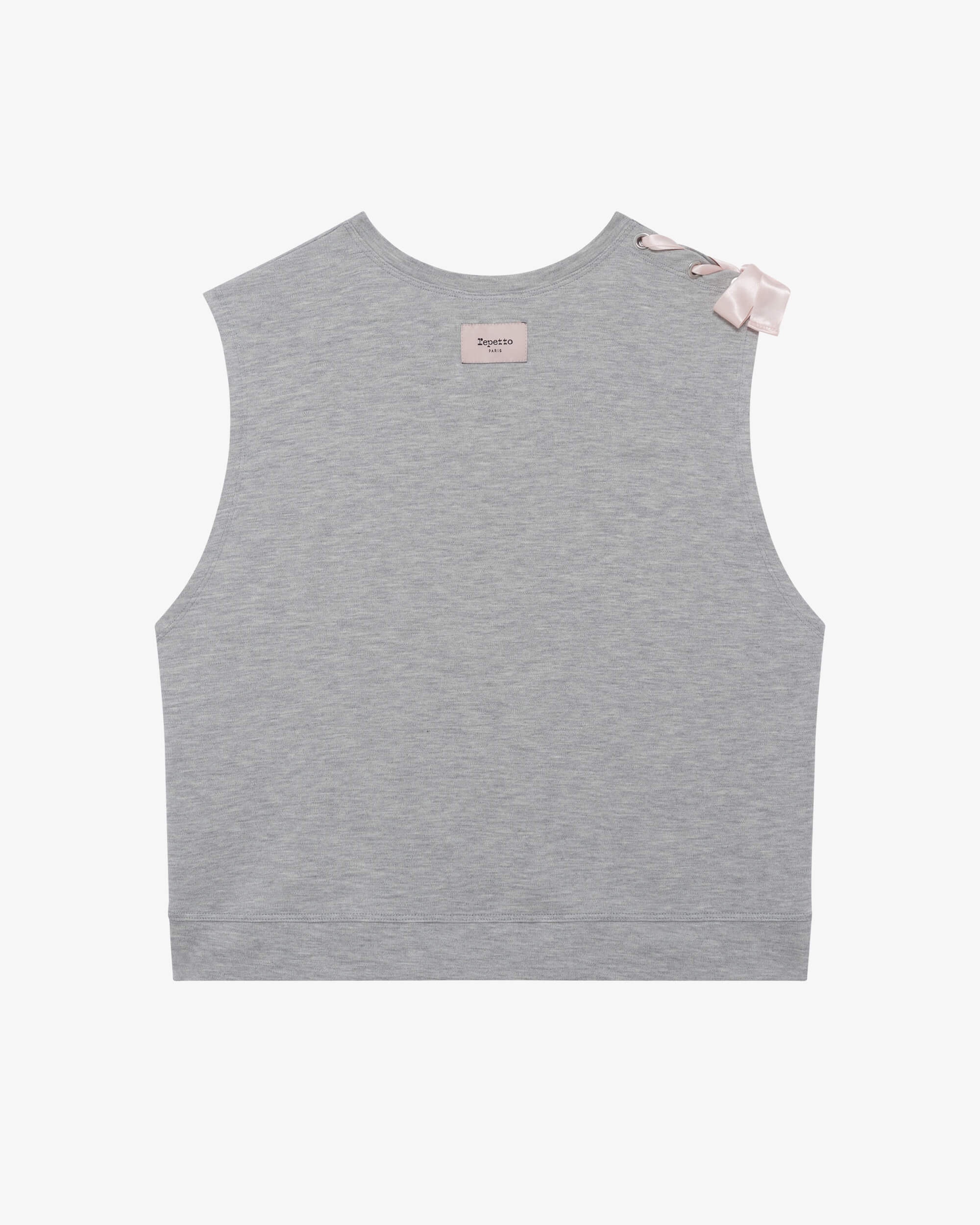 SLEVELESS TOP WITH RIBBON - 3