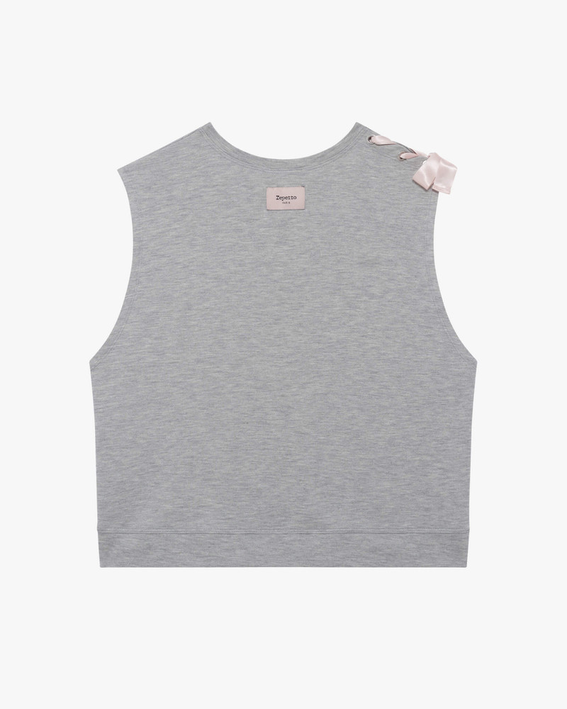 SLEVELESS TOP WITH RIBBON 3