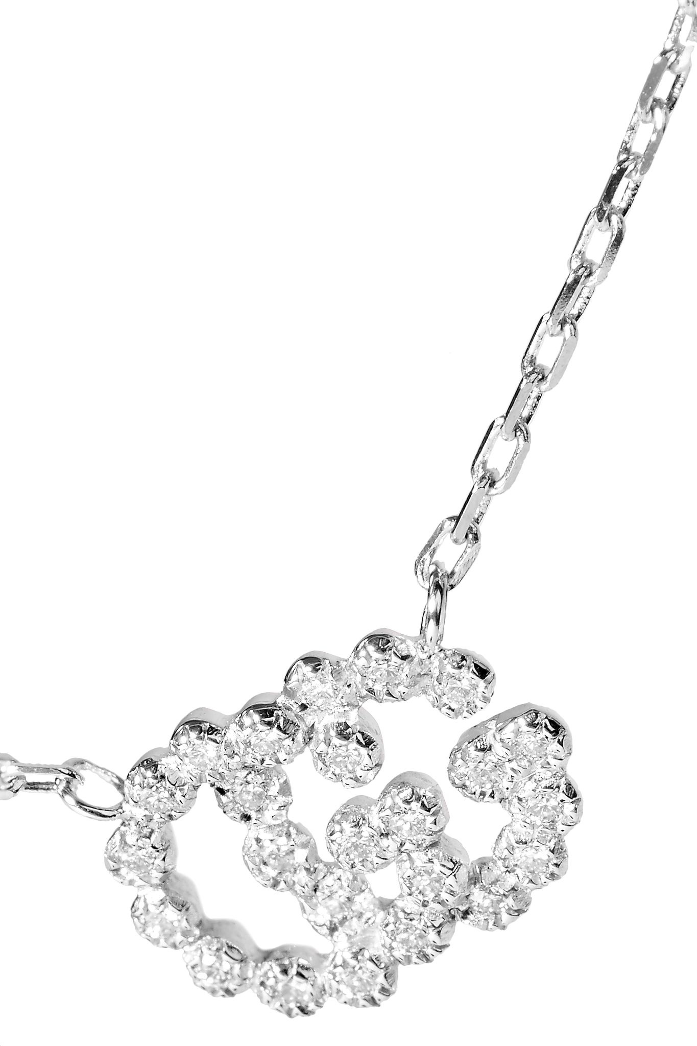 18-karat white gold diamond necklace - 4