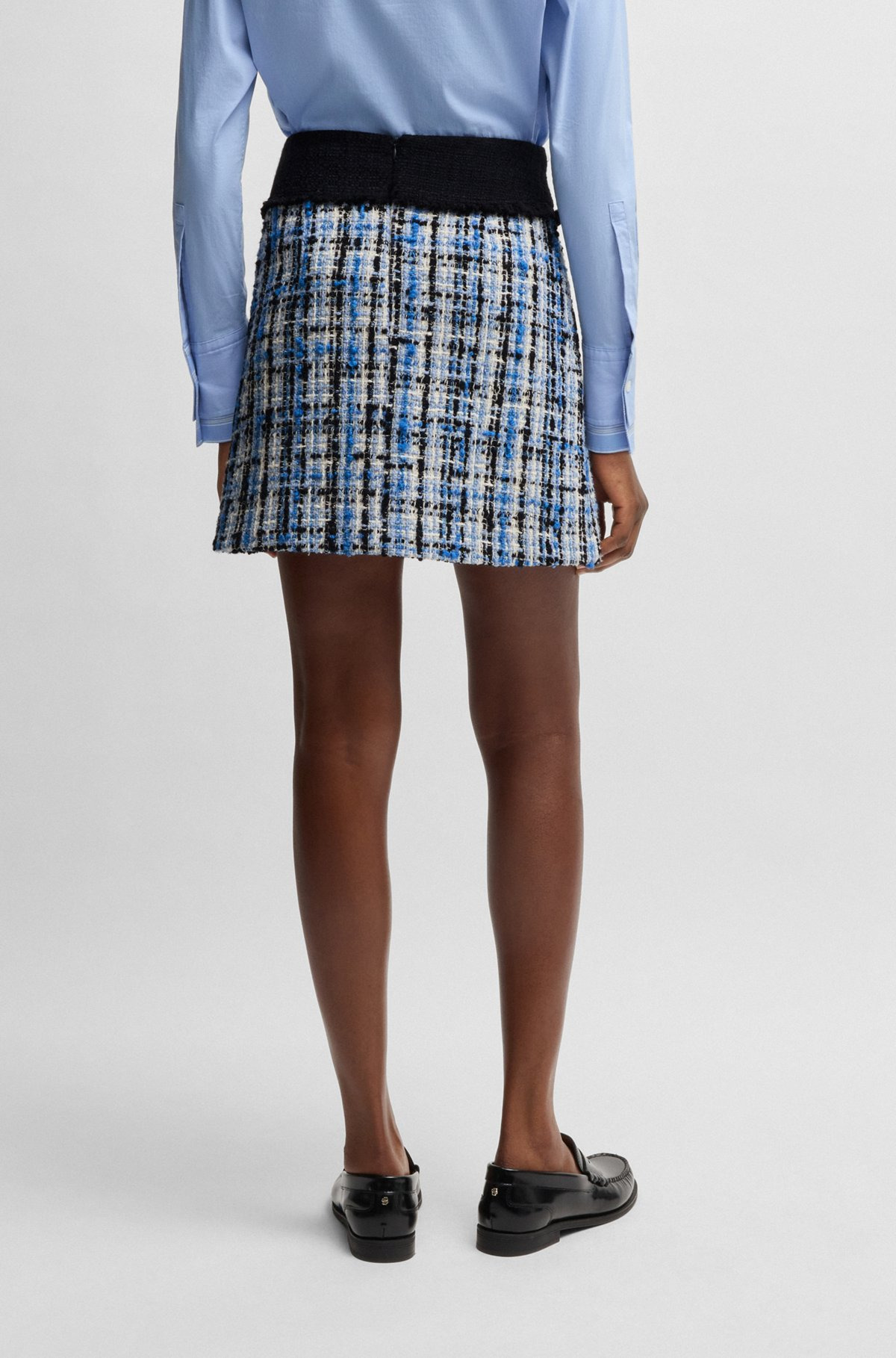 MINI SKIRT IN MULTICOLORED TWEED - 4