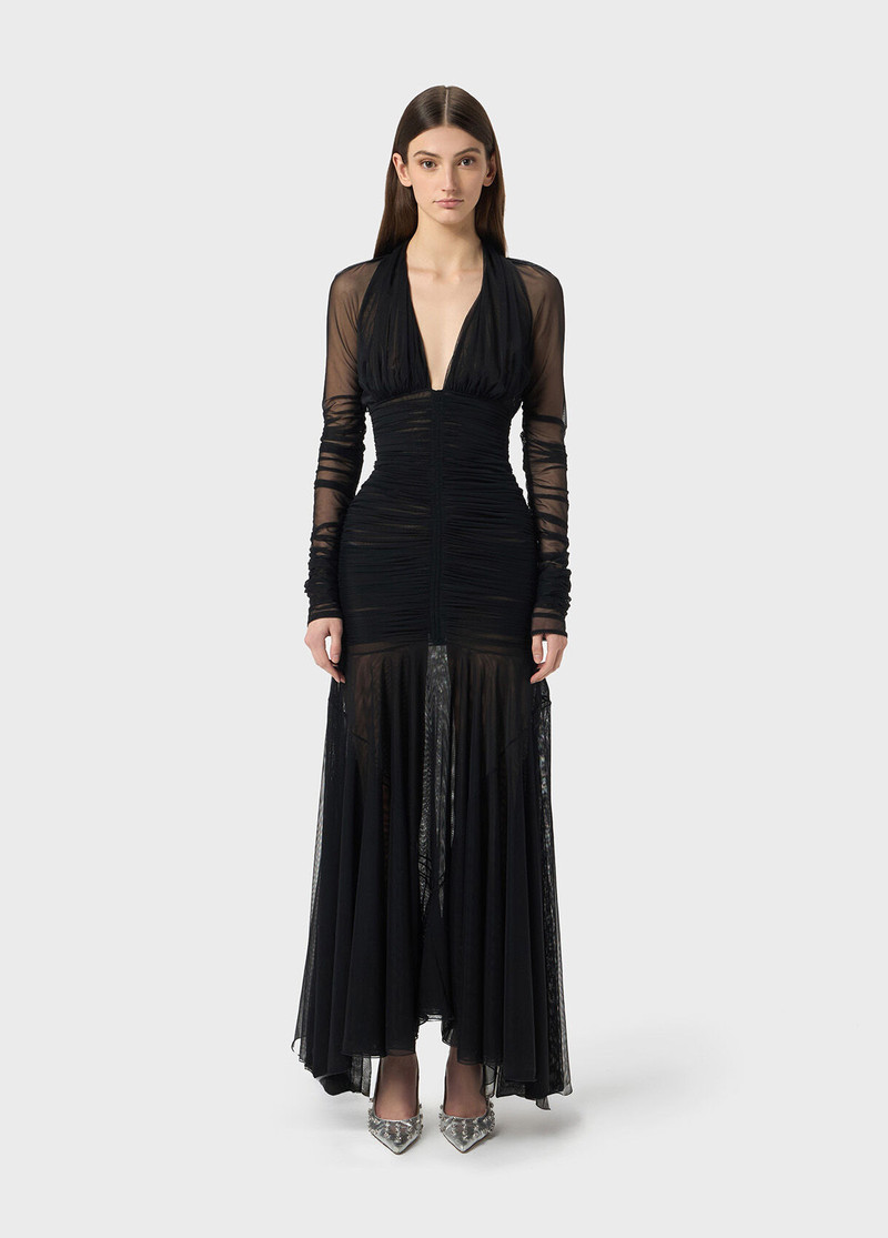Blumarine MIDI DRESS IN TULLE WITH RUFFLES outlook