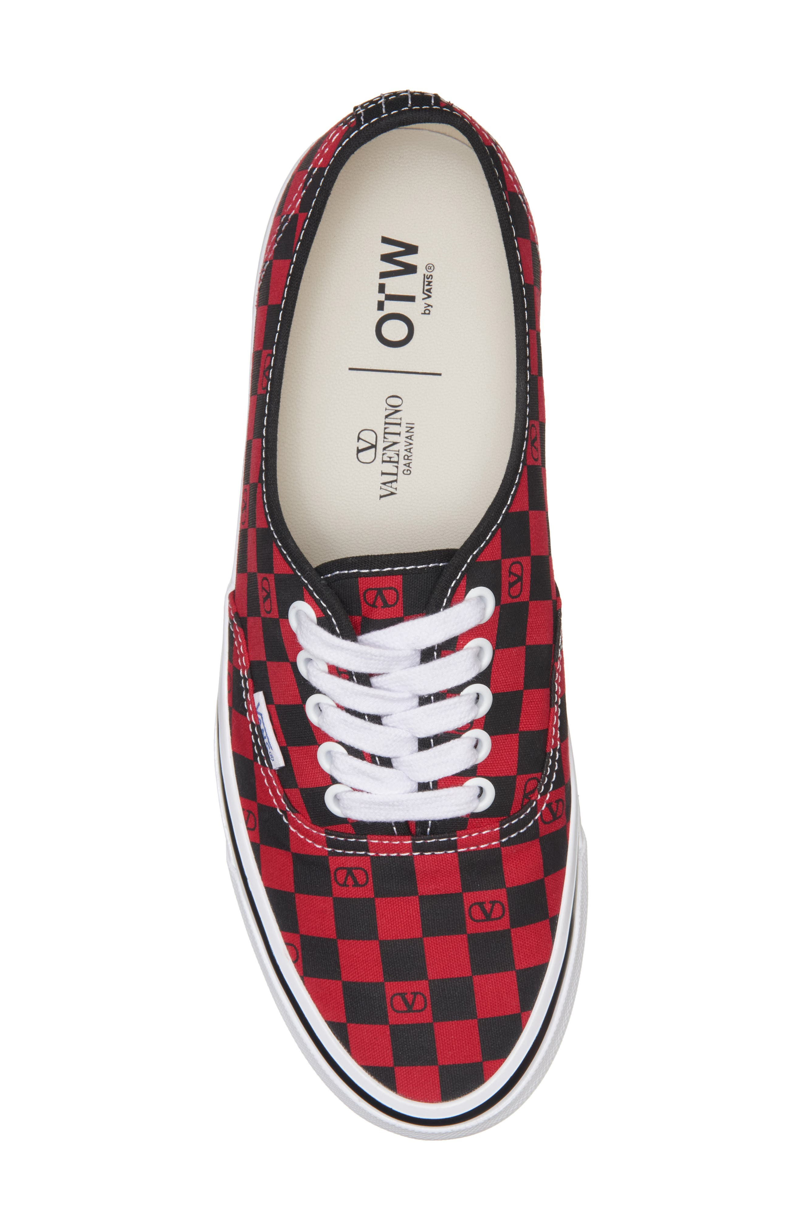 Valentino x Vans Authentic Low Top Sneaker in Rouge/Nero at Nordstrom - 5