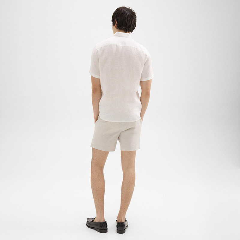Theory Curtis 7" Drawstring Short in Good Linen outlook