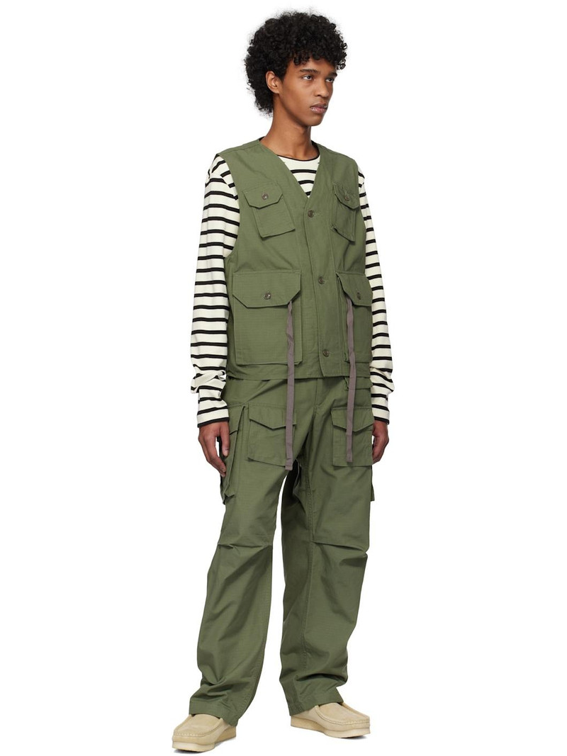Engineered Garments Khaki C-1 Vest outlook