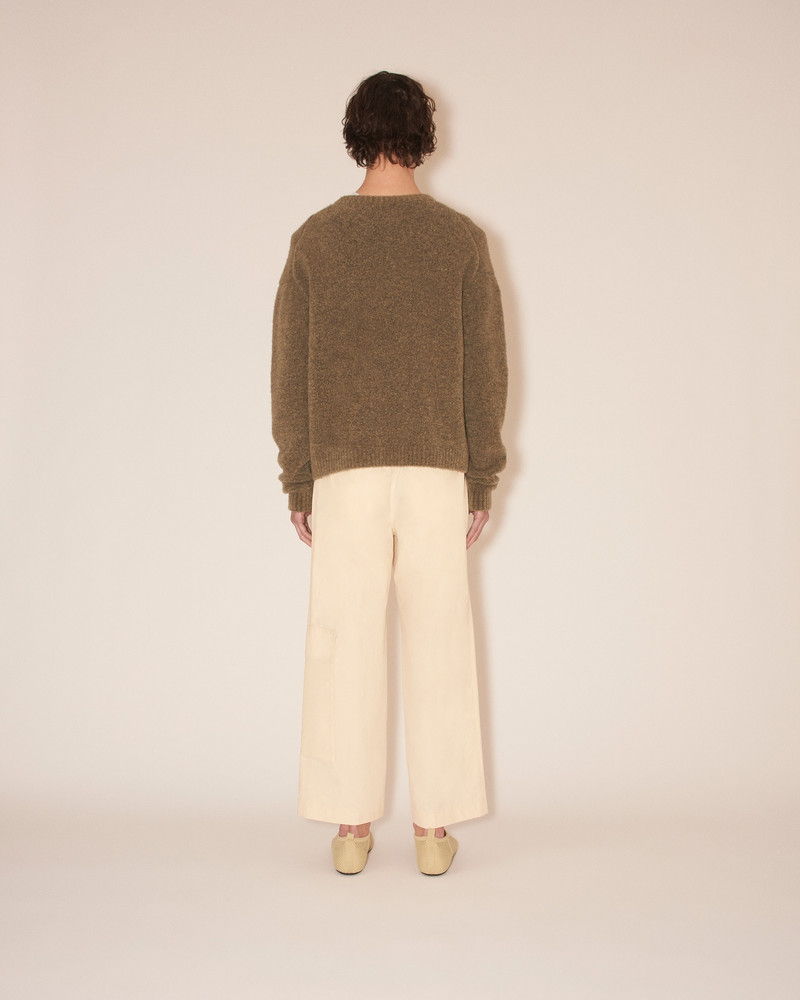 LOKI - Compact boucle crew neck sweater - Moss 3