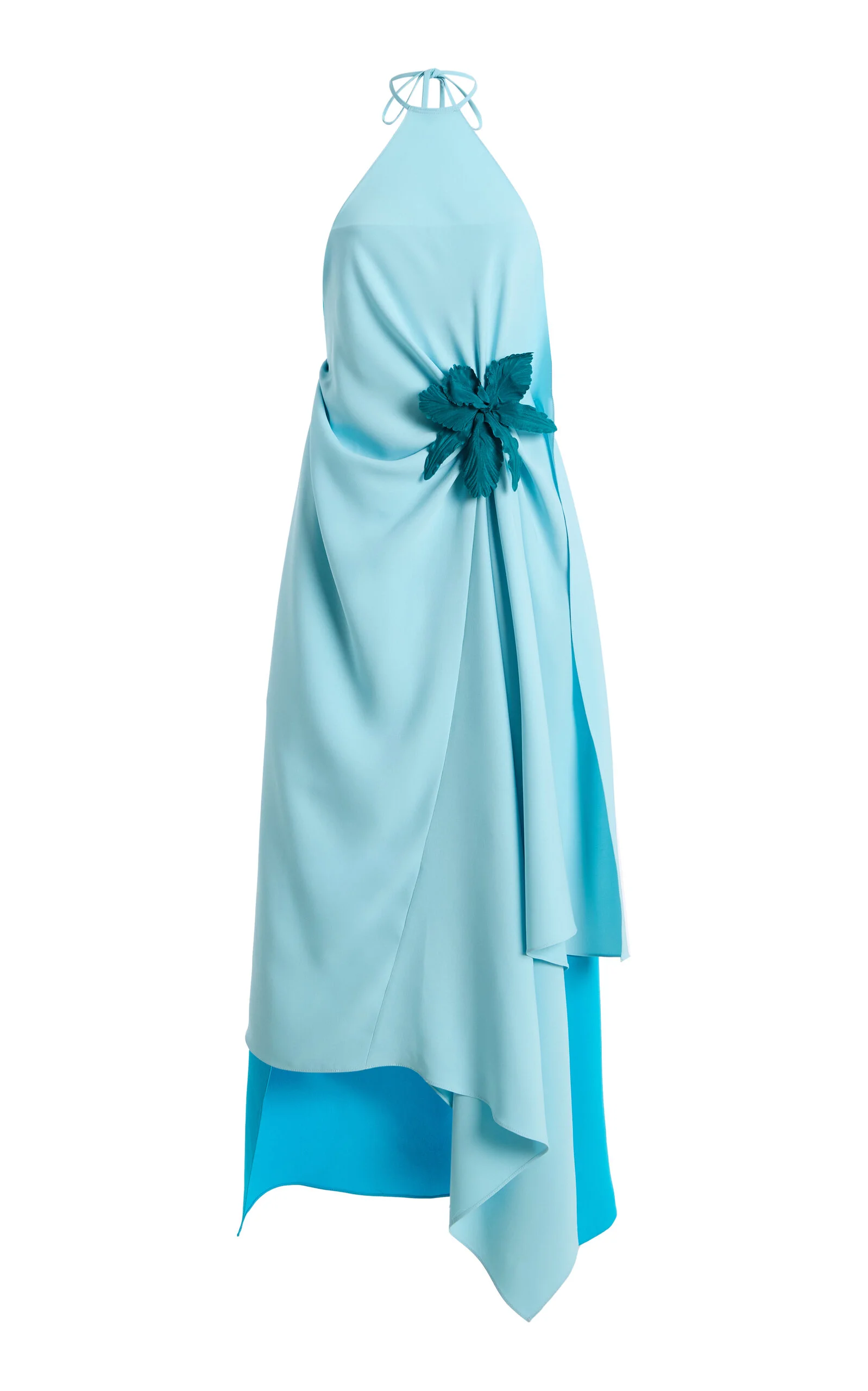 Exclusive La Isla Silk Midi Scarf Dress blue - 1