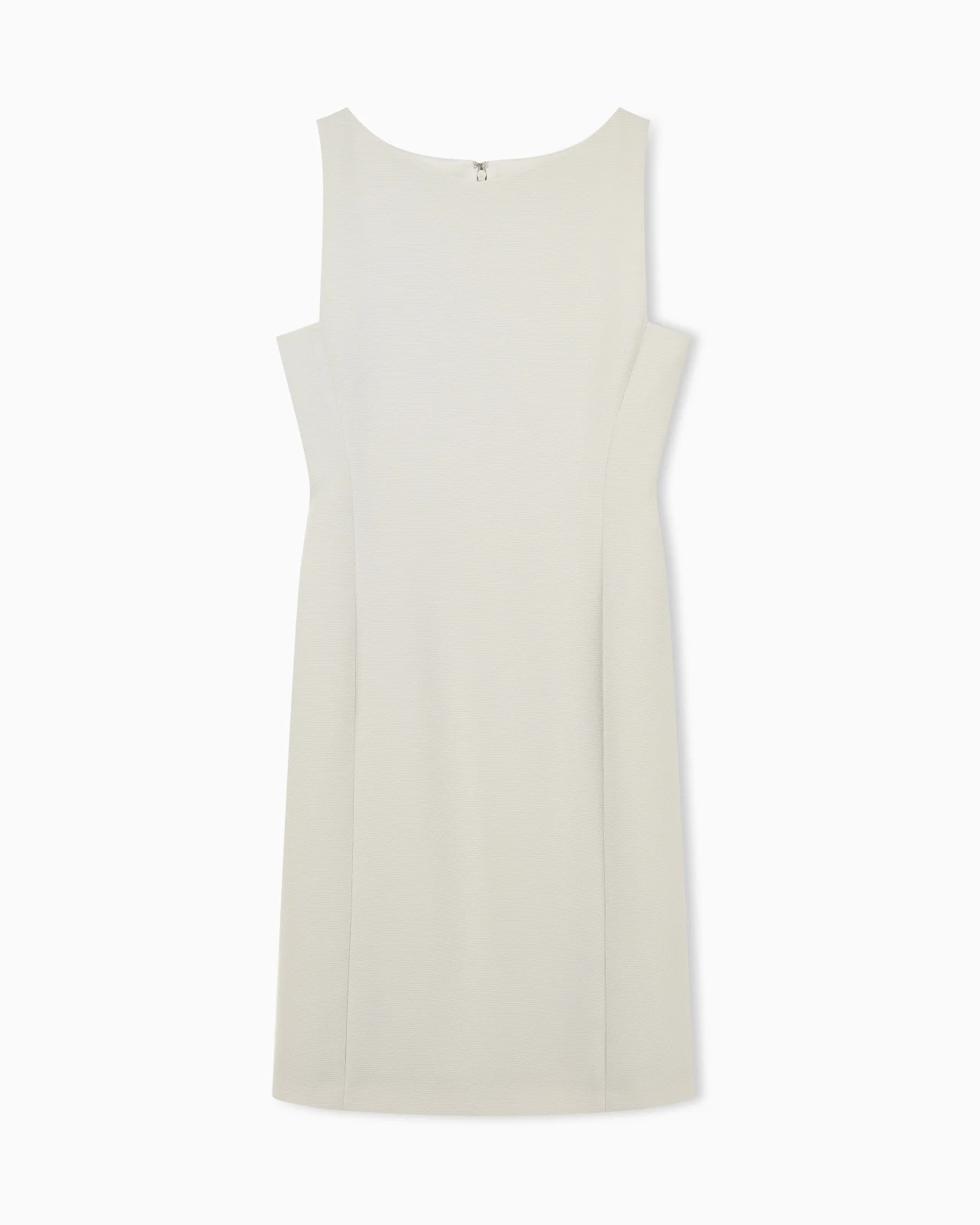 SLIM SLEEVELESS DRESS WITH A BOAT NECKLINE AND BACK ZIP - 1