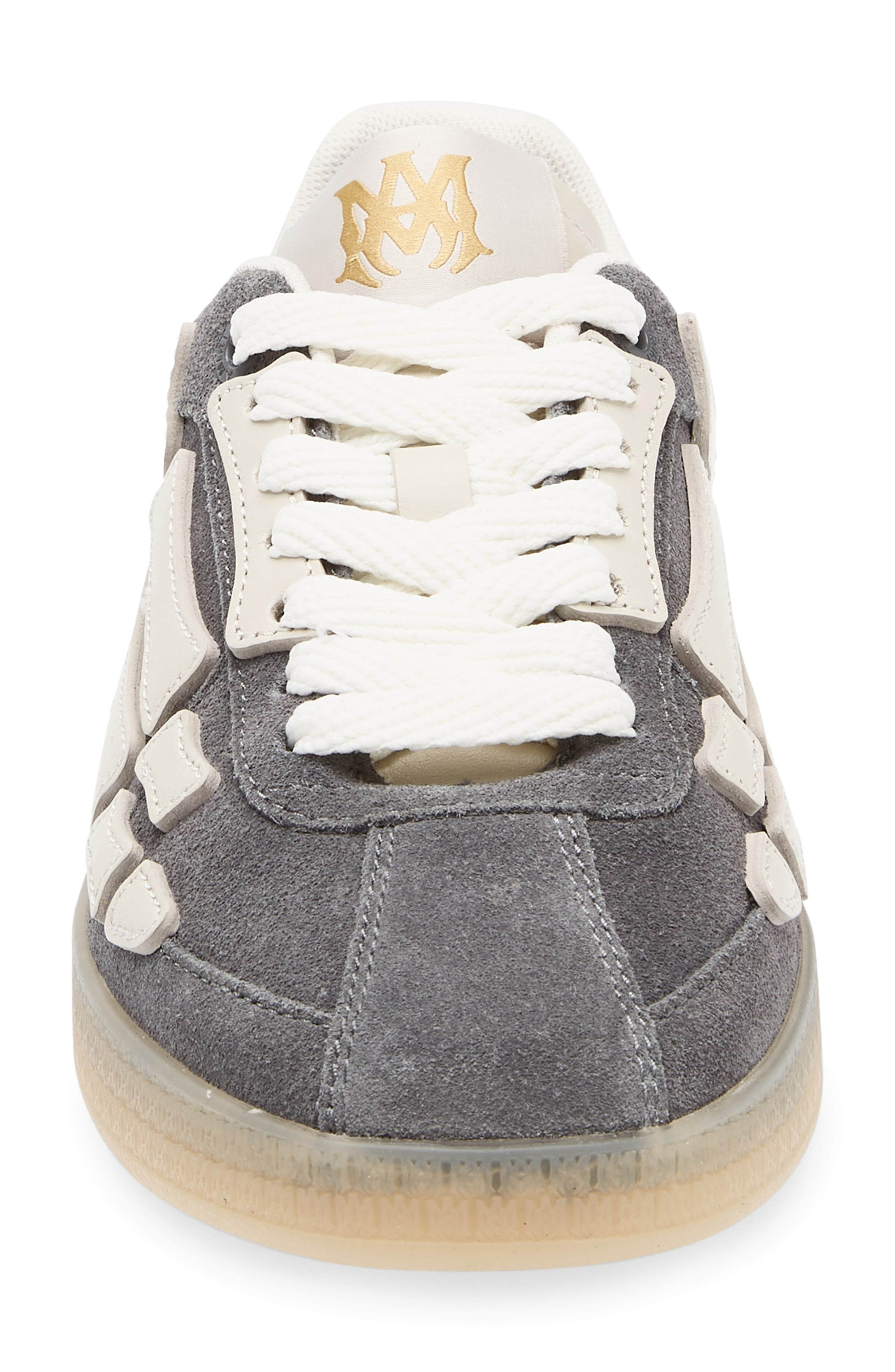 AMIRI Pacific Bones Low Top Sneaker in Dark Grey at Nordstrom - 4