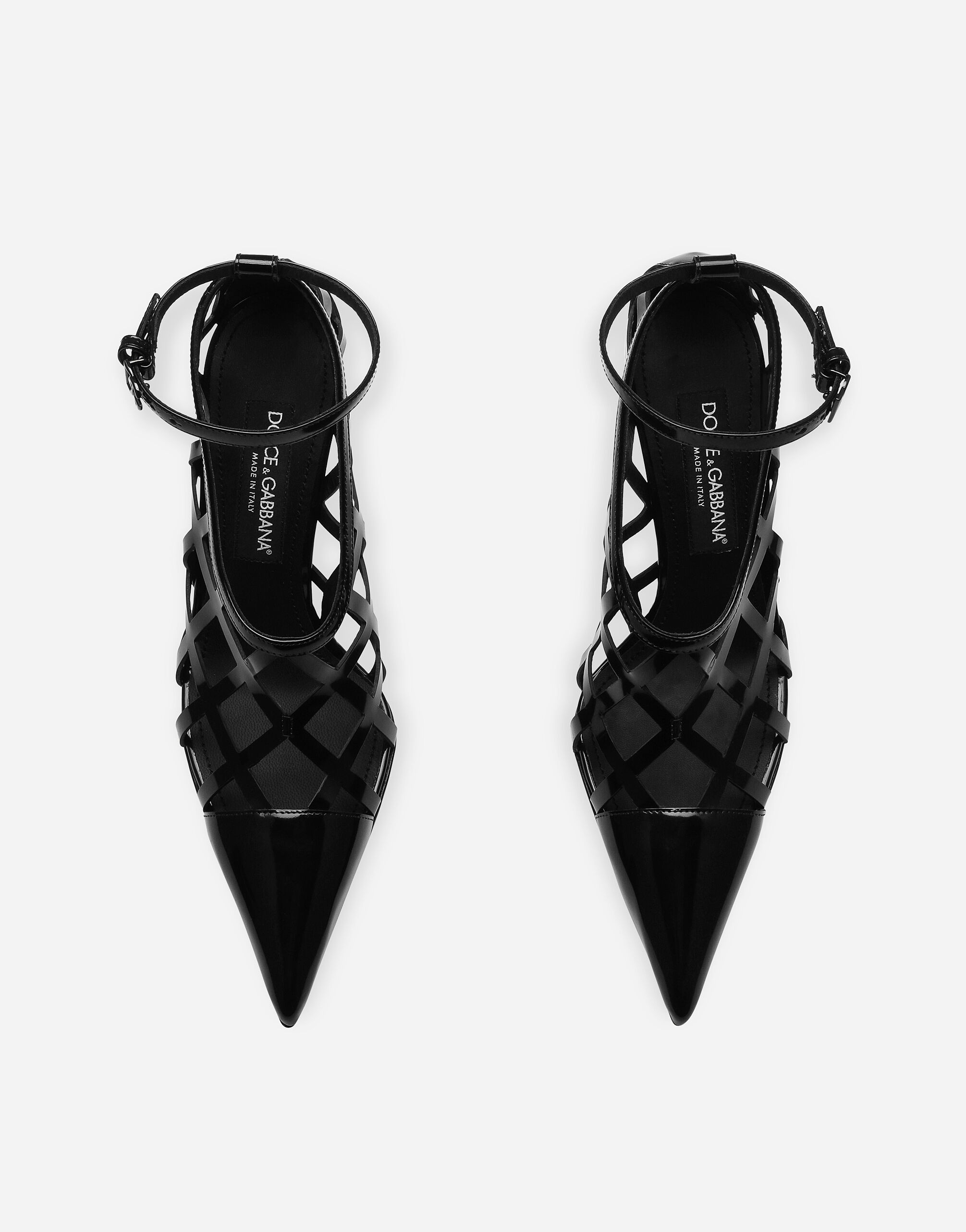 Polished calfskin pumps - 4