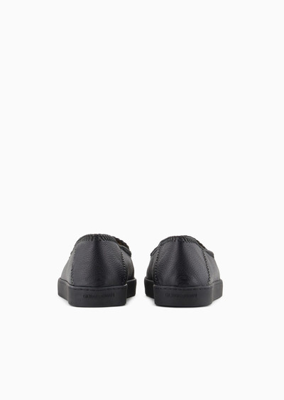 GIORGIO ARMANI Galleria 3 deerskin slip-ons with threading outlook