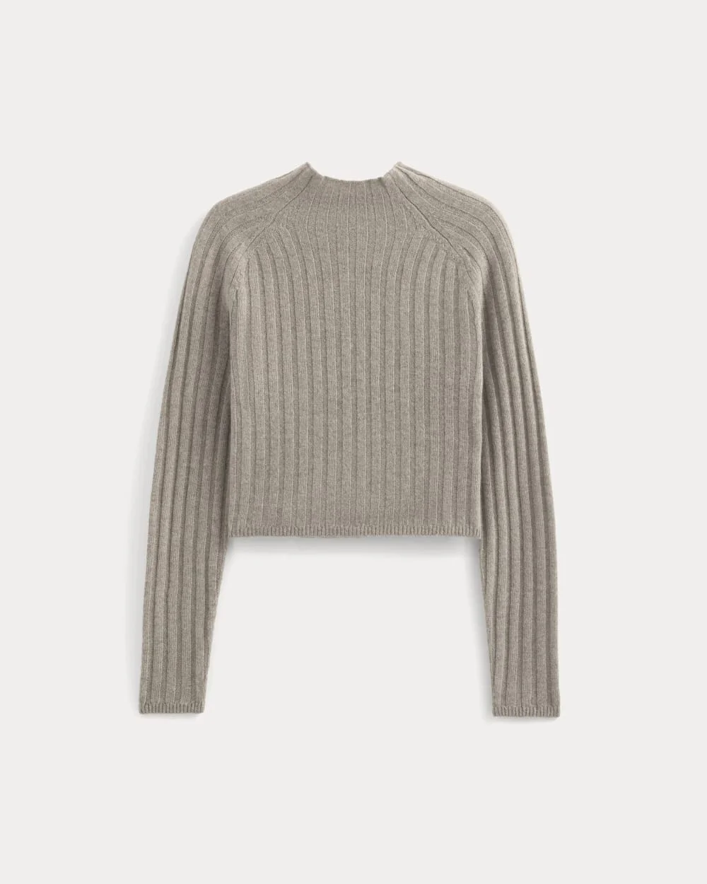 FUNNEL-NECK CROPPED SWEATER IN WOOL CASHMERE - 1