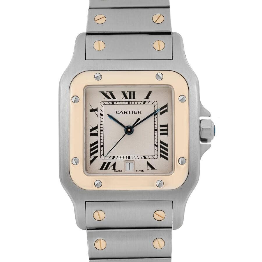 Pre-owned Cartier Cartier Santos Galbee Quartz Silver Dial Men's Watch 187901 - 2