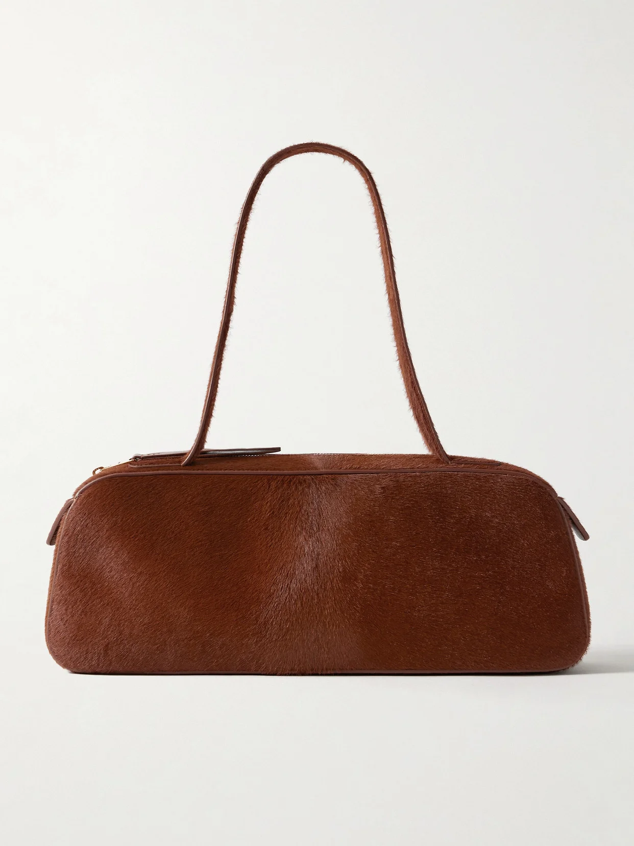 Simona Leather-trimmed Calf Hair Shoulder Bag - 1