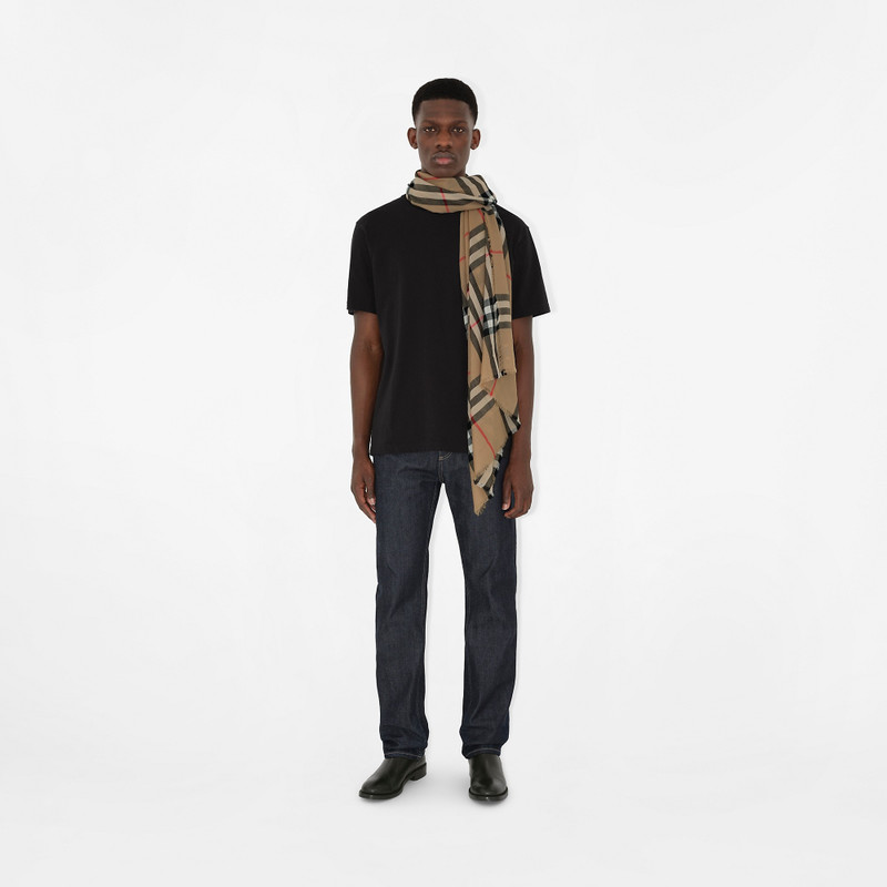 Check Wool Scarf 4