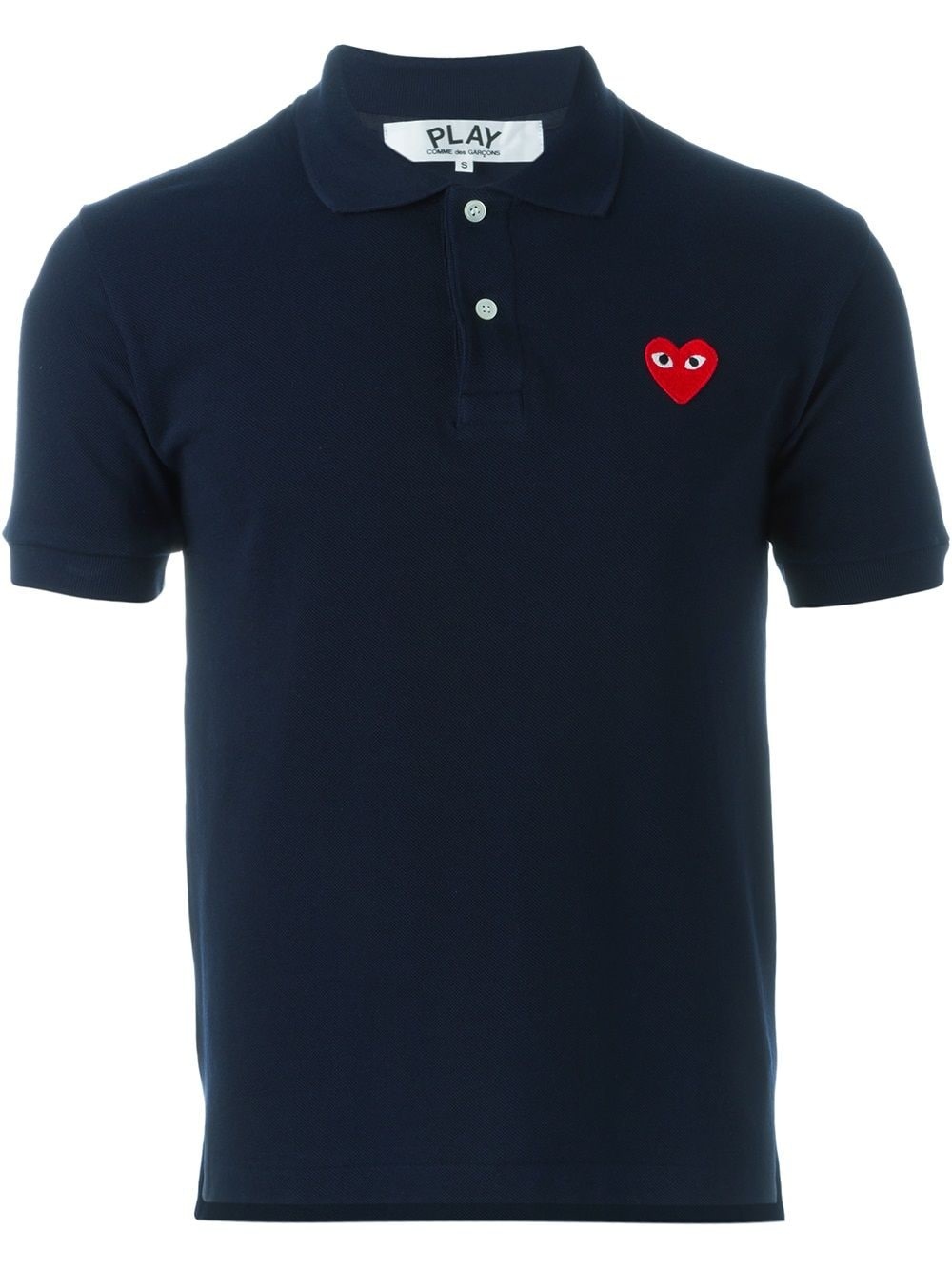 embroidered heart polo shirt - 1