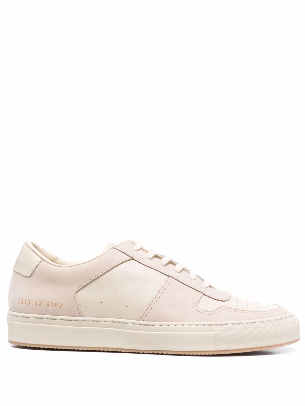 panelled lace-up sneakers - 1