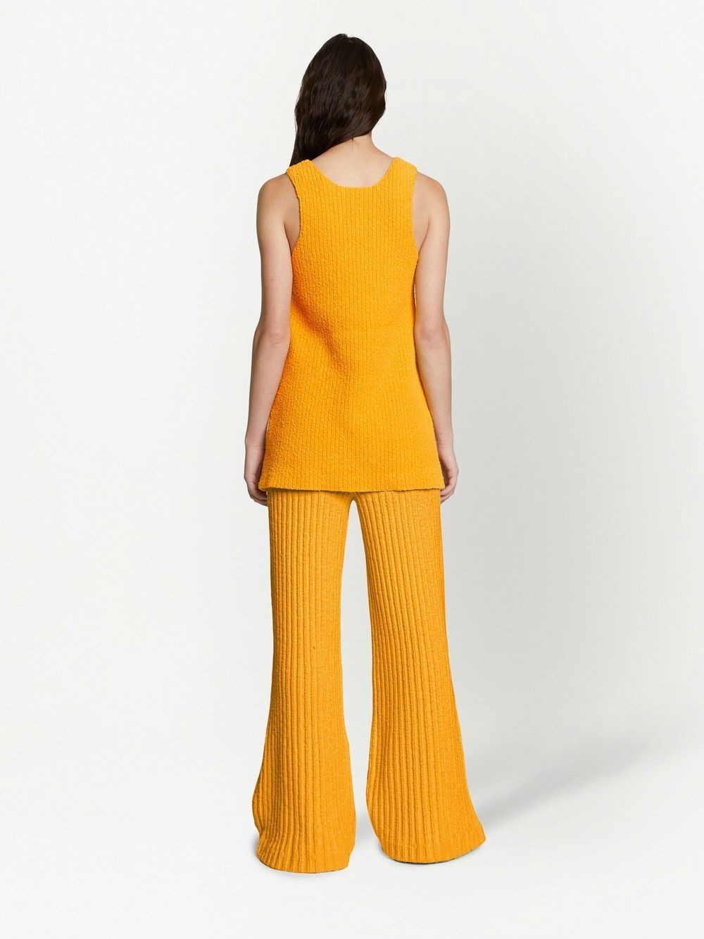 mélange bouclé flared trousers - 4