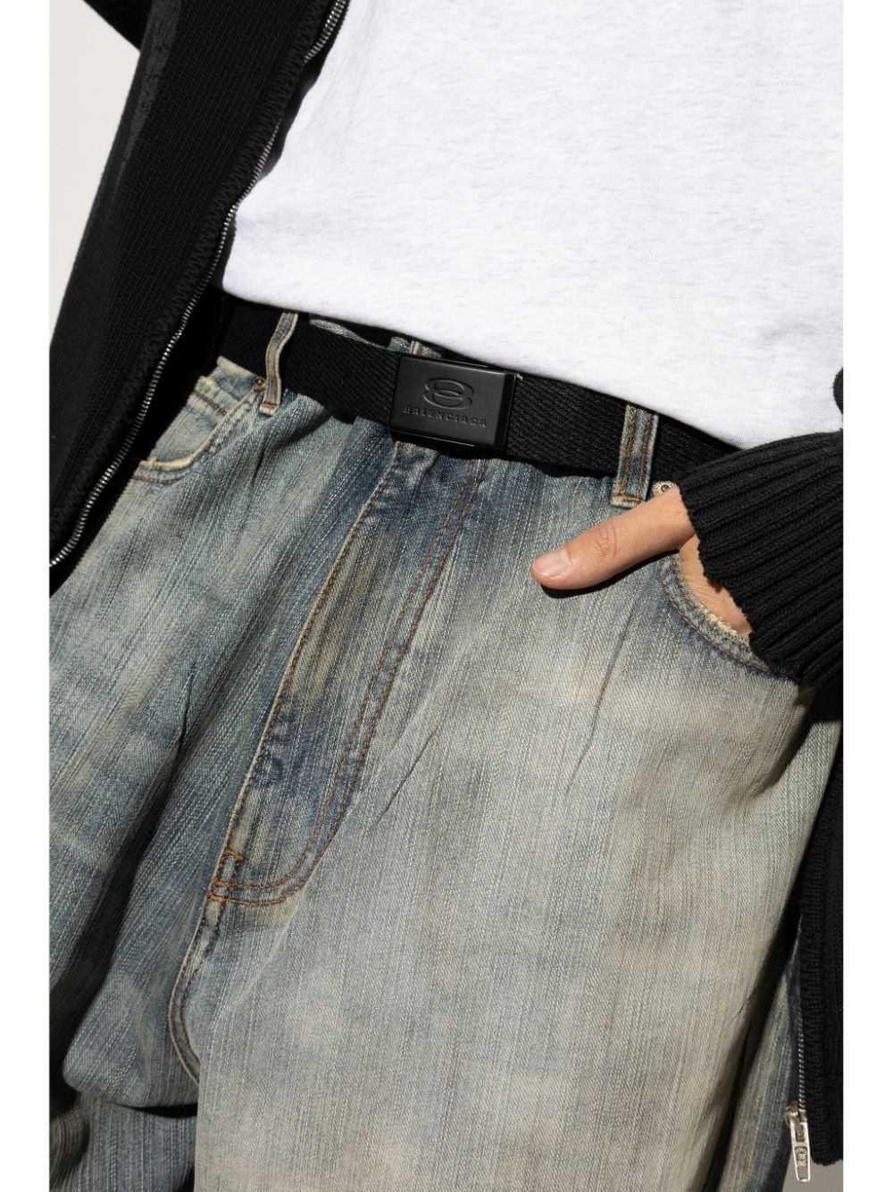 logo-buckle belt - 2
