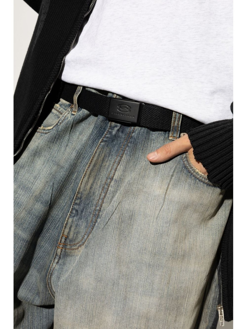 BALENCIAGA logo-buckle belt outlook