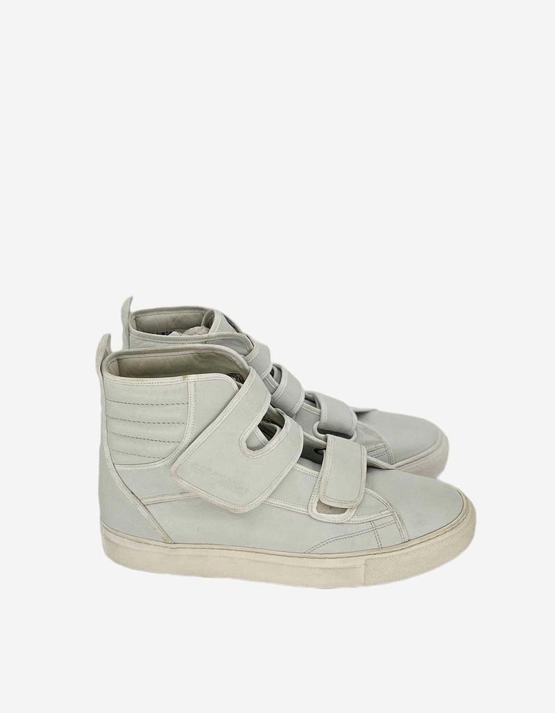 Raf Simons Raf Simons White Velcro Strap High Top Trainers - SS17 outlook