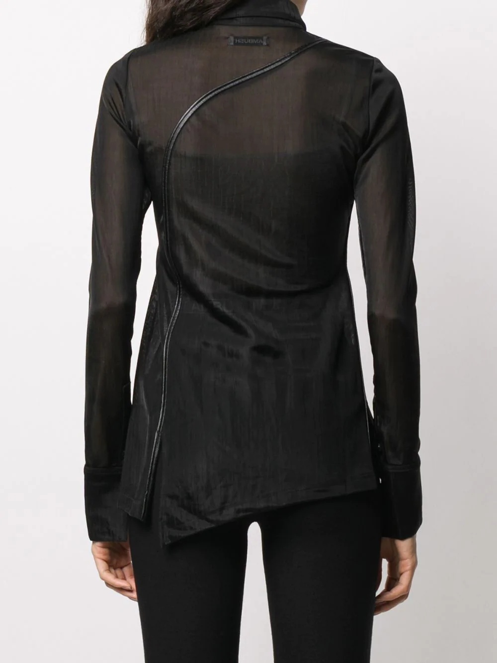 asymmetric sheer shirt - 4