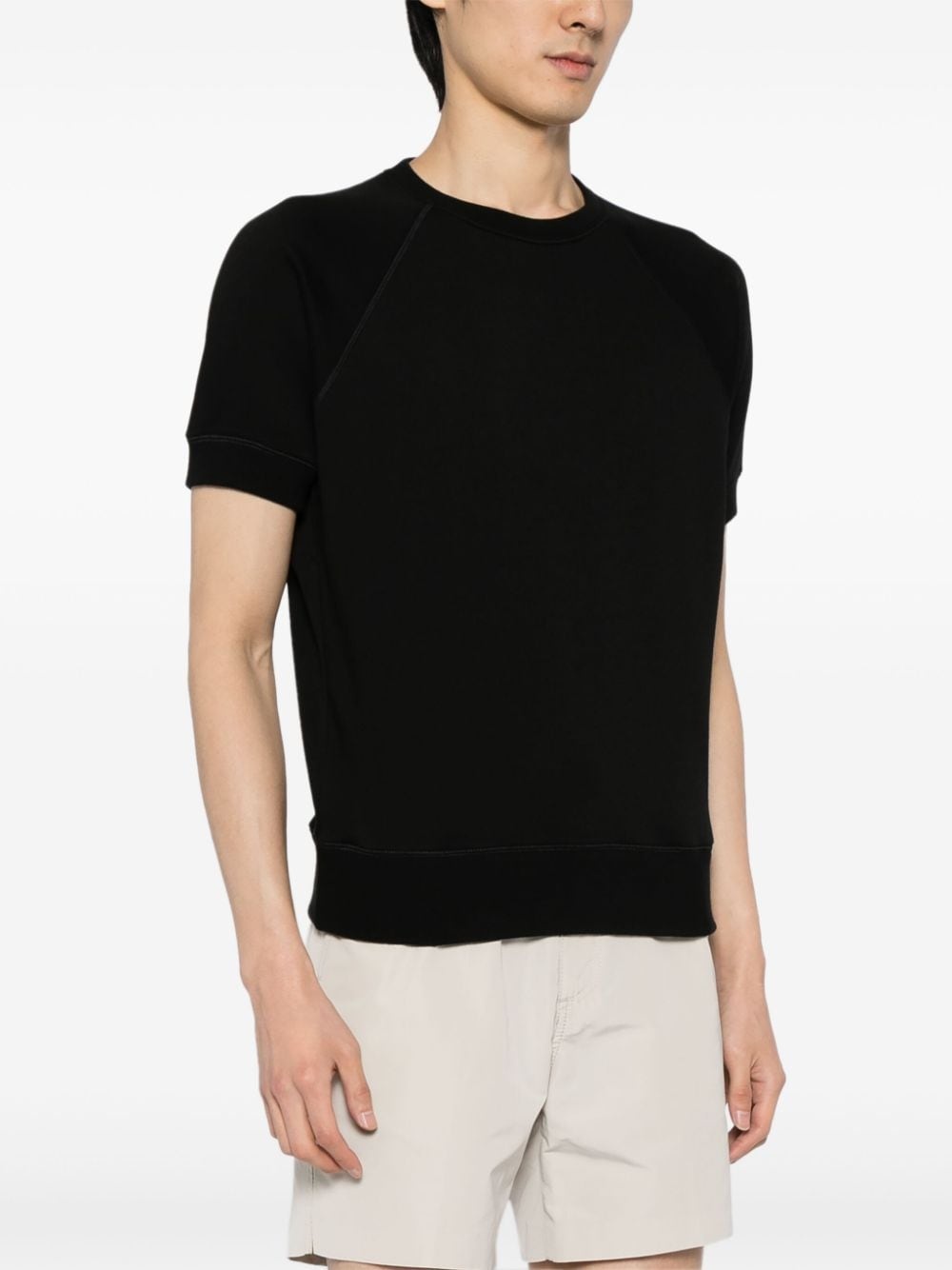 short-sleeve cotton sweatshirt - 3