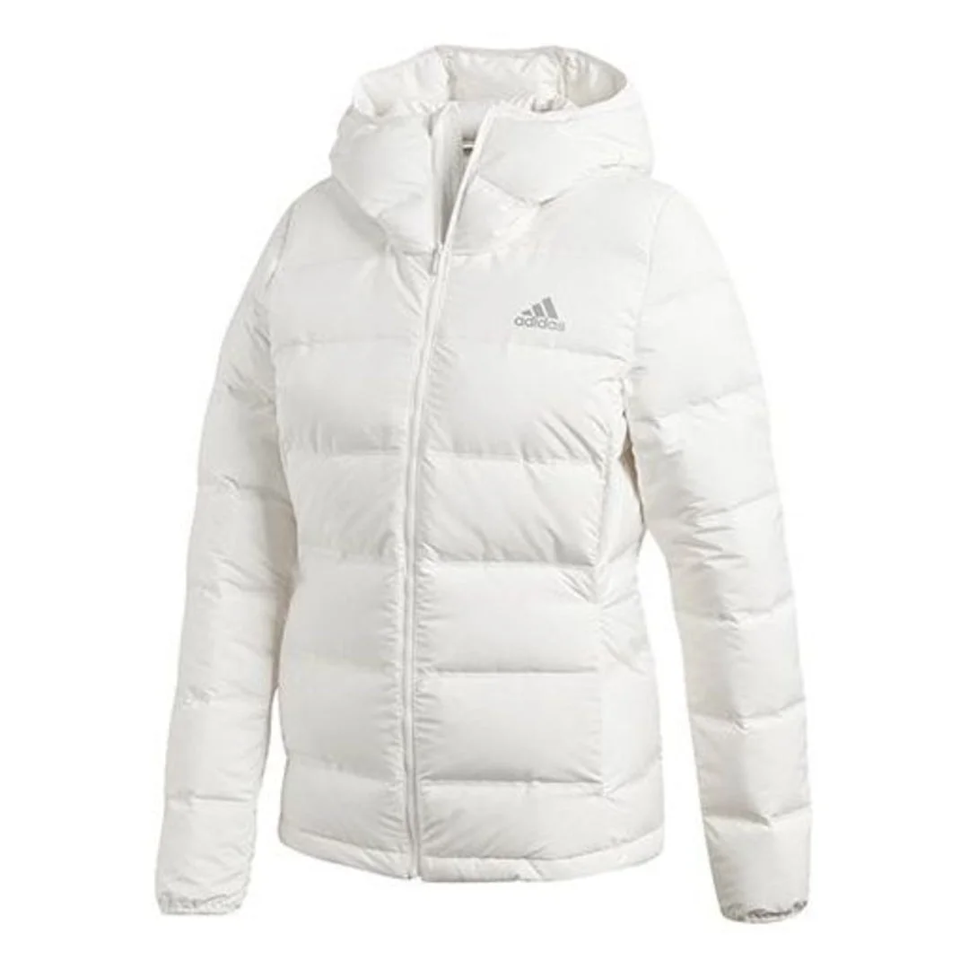 (WMNS) adidas Helionic Hooded Jacket 'White' BQ1927 - 1