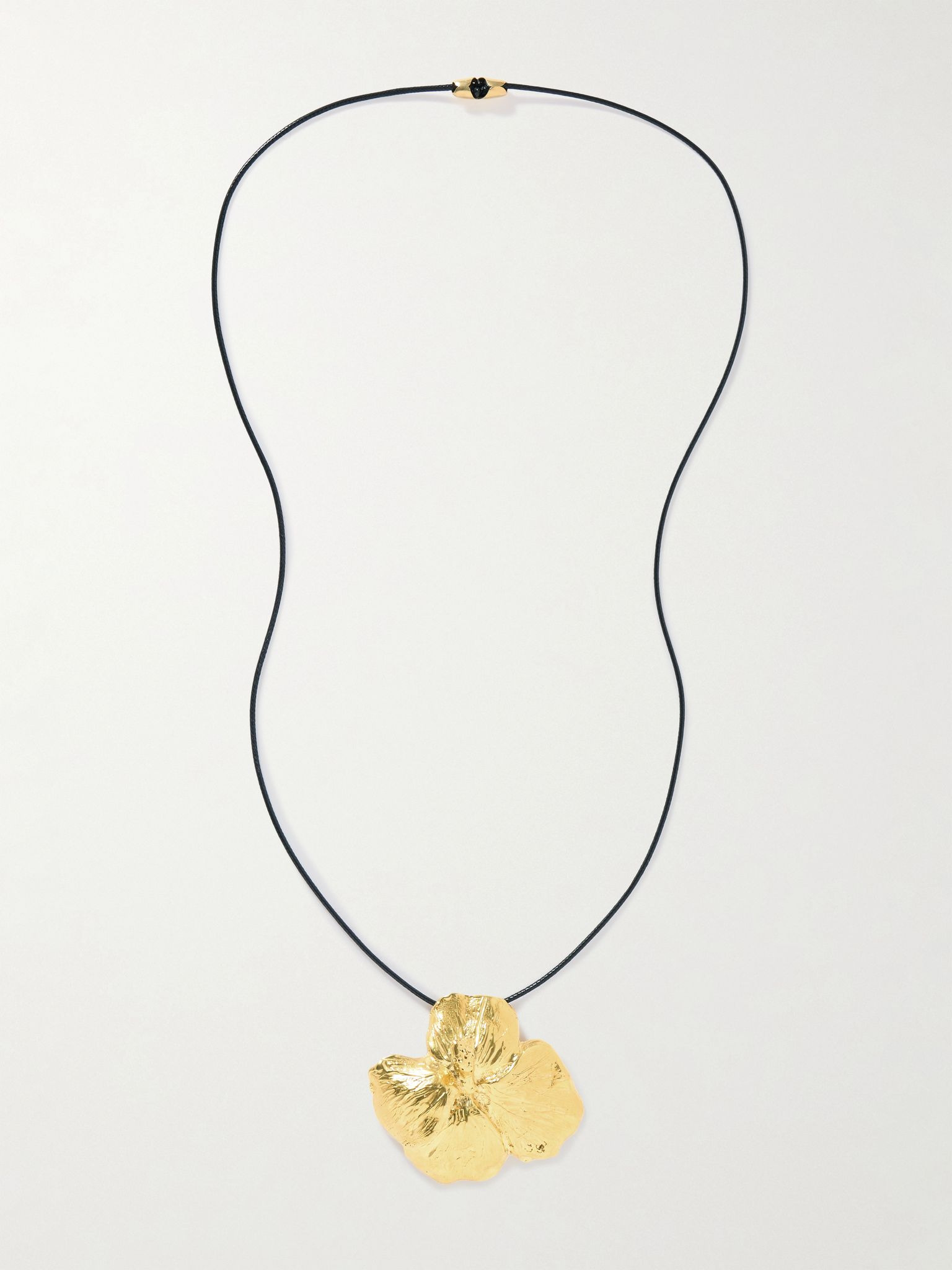 + Eden Rock St Barths Hibiscus gold-plated and cord necklace Gold - 1