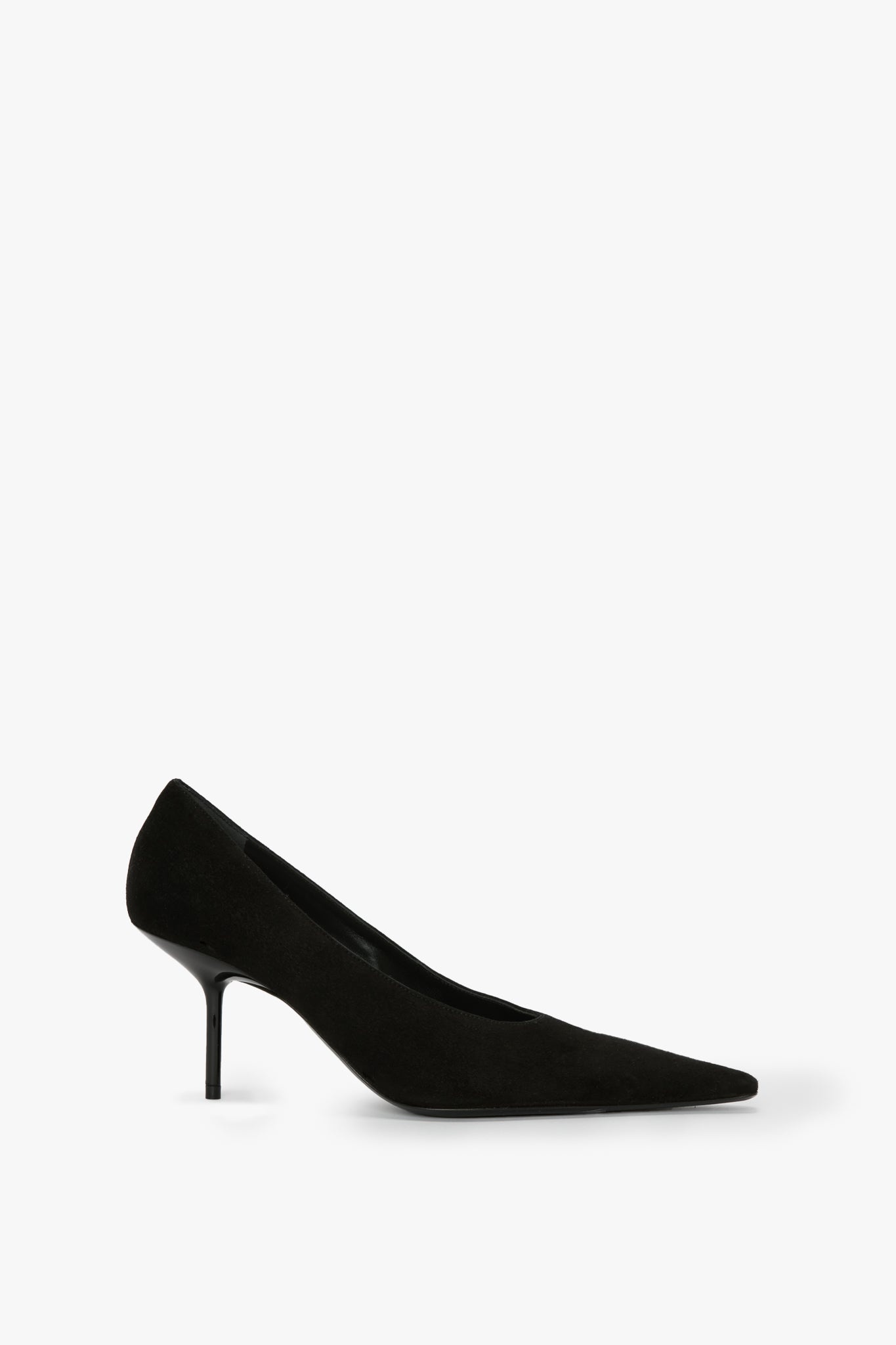 Sloan Stiletto Pump In Black Suede - 1