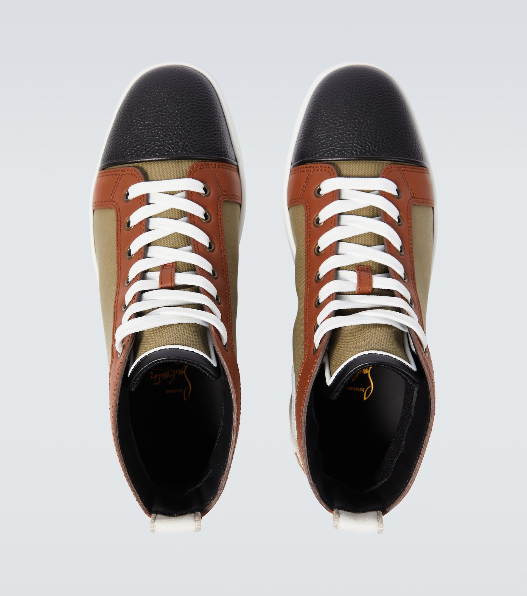 Fun Louis leather-trimmed sneakers - 4