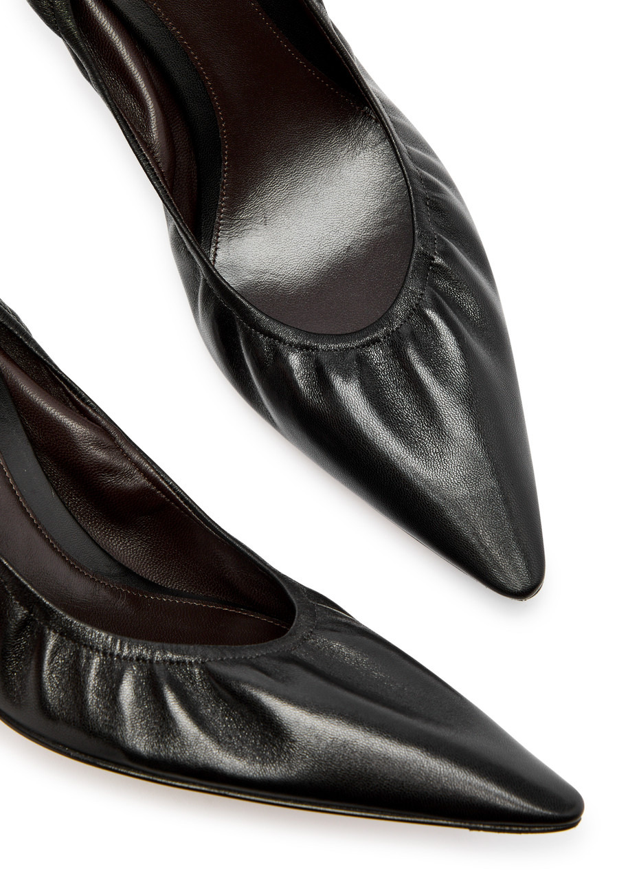 The Row Uxor 75 Leather Pumps - 3